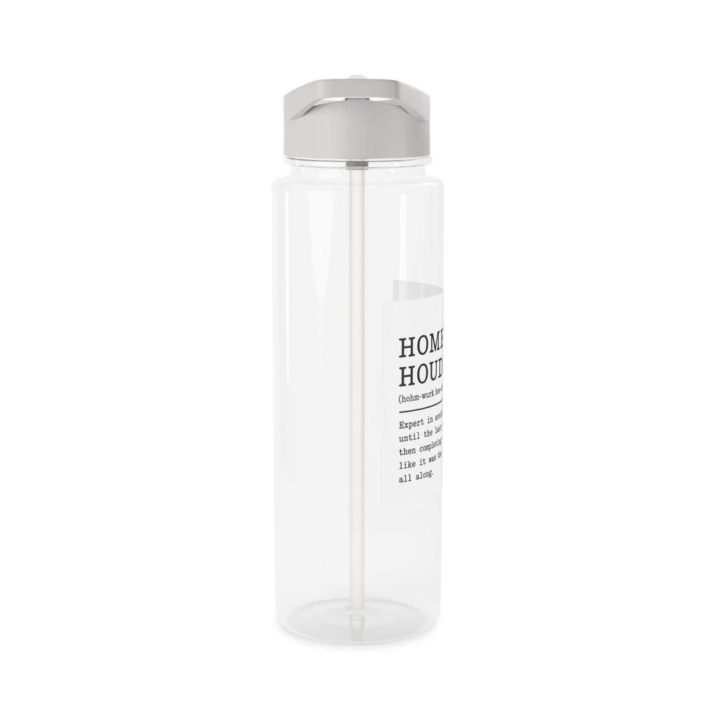 "Homework Houdini" Tritan Water Bottle – Funny Student Definition Bottle with Straw Lid