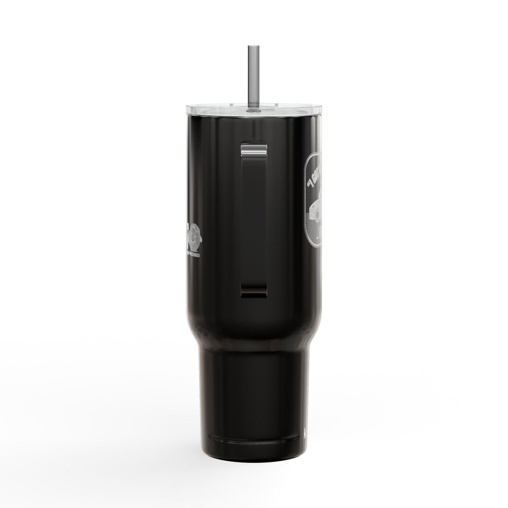 "I Got Out Of My Tesla For This?" 40oz Insulated Travel Tumbler – Engraved Car Lover Gift