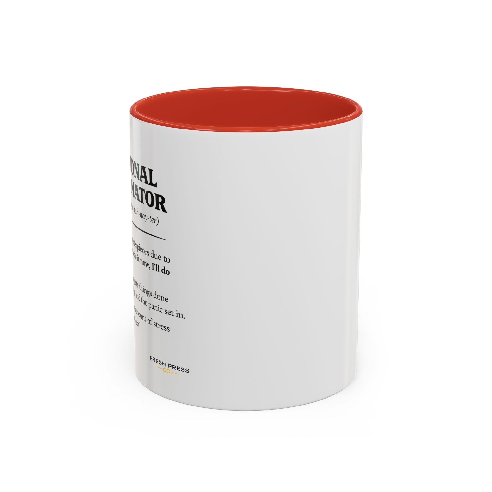 "Professional Procrastinator" Coffee Mug - accent Mug (11/15 oz)