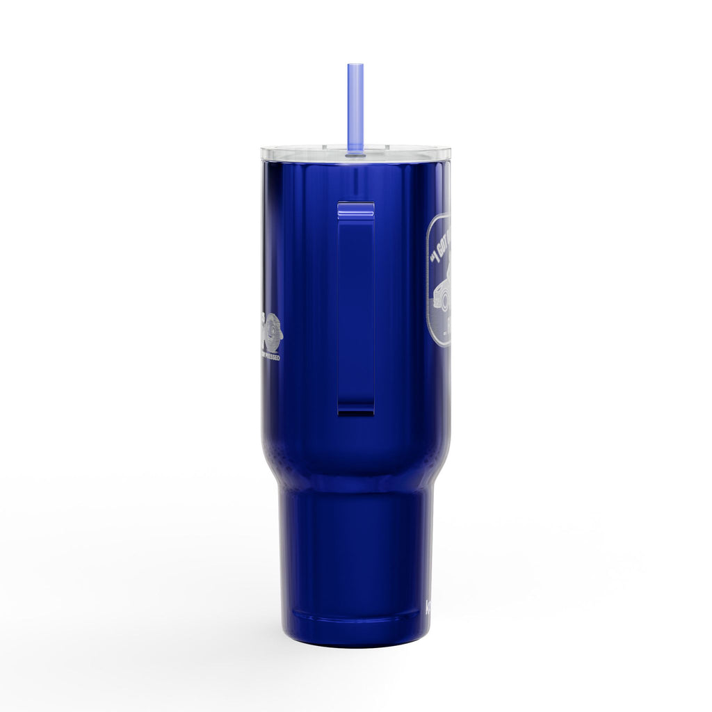 "I Got Out Of My Tesla For This?" 40oz Insulated Travel Tumbler – Engraved Car Lover Gift