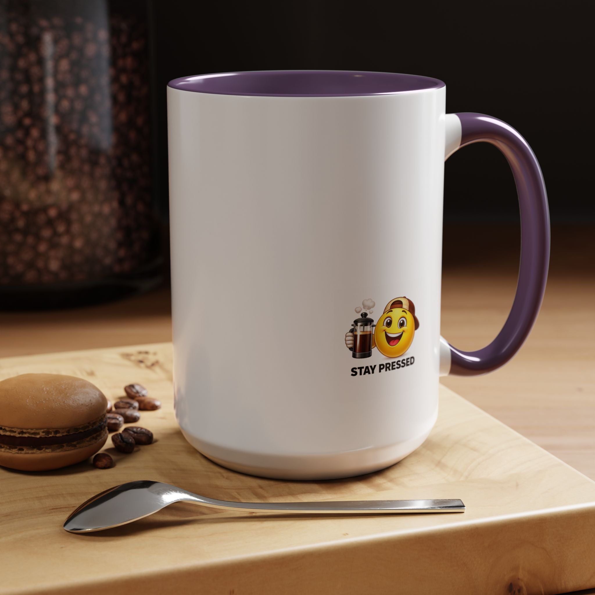 "I almost quit this job everyday" Espresso Mug — Funny Coffee Emoji Accent Mug (11/15 oz)
