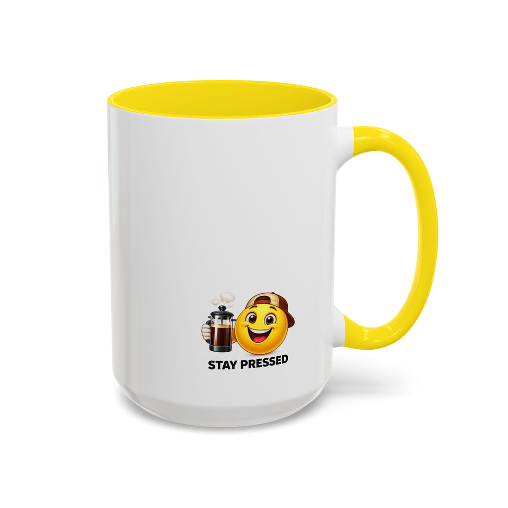 "I Reheat This Four Times A Day" Coffee Mug — Fun Espresso Emoji Accent Mug (11/15oz)