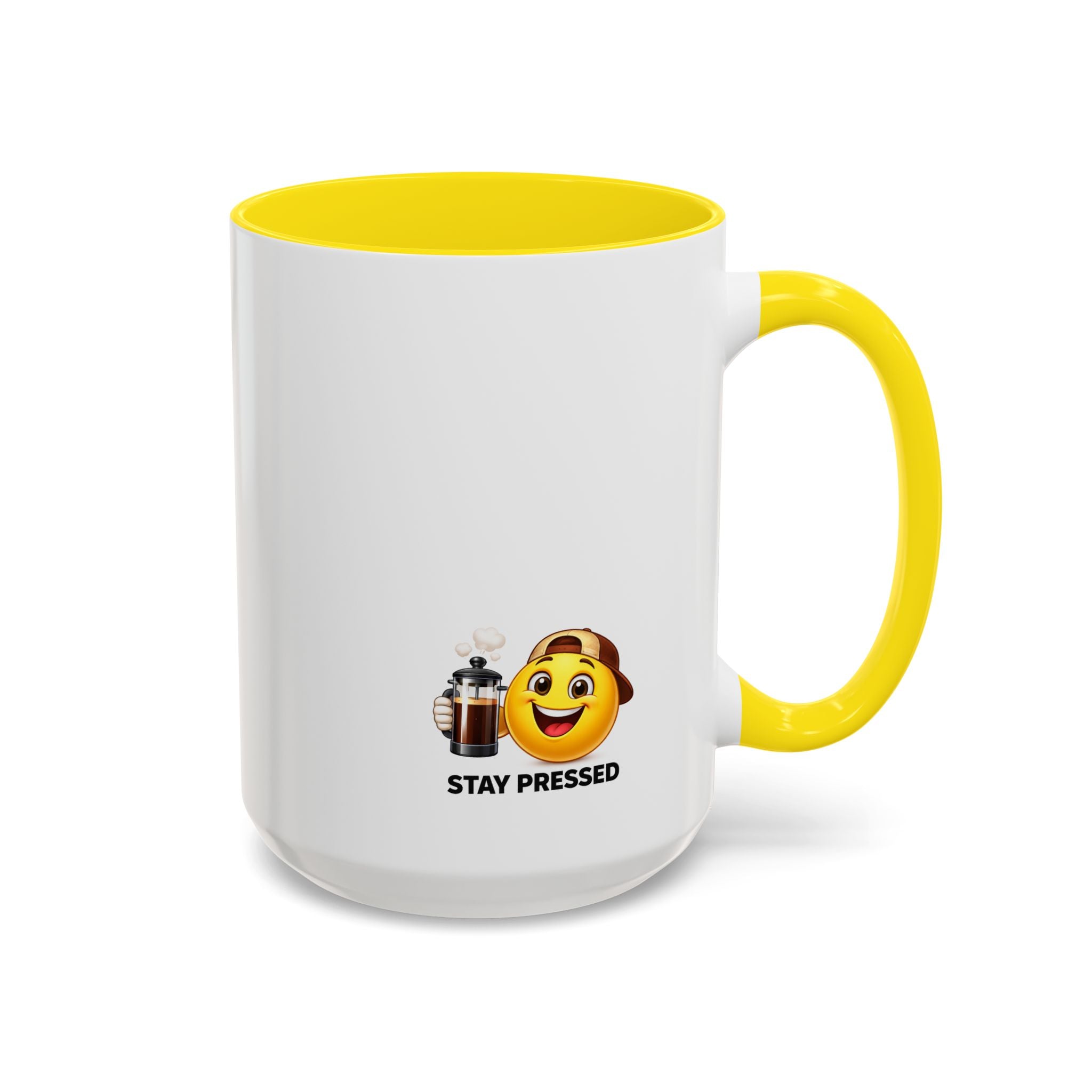 "I Reheat This Four Times A Day" Coffee Mug — Fun Espresso Emoji Accent Mug (11/15oz)