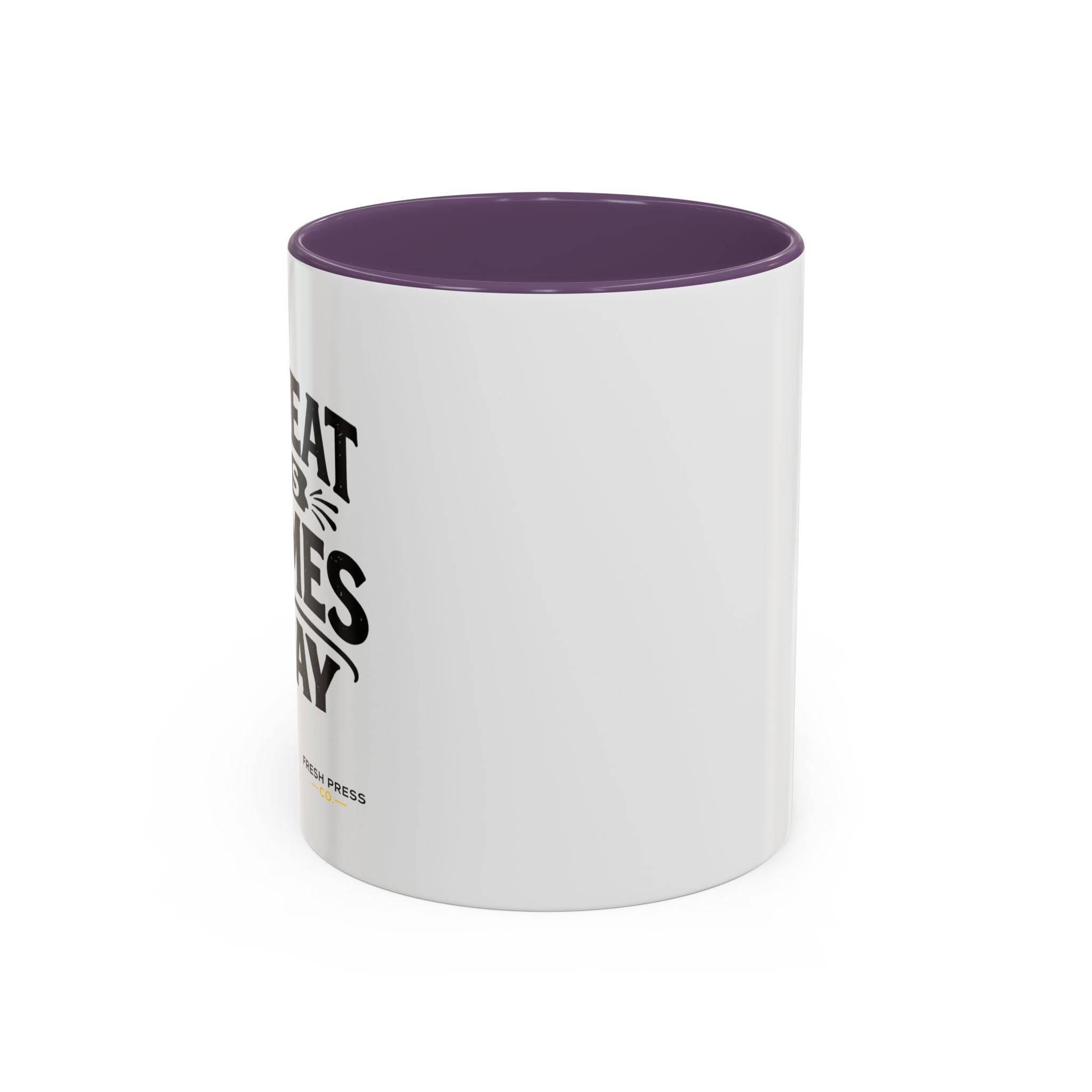"I Reheat This Four Times A Day" Coffee Mug — Fun Espresso Emoji Accent Mug (11/15oz)