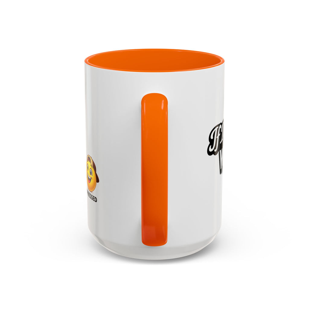 "If I Spill This We All Cry" Coffee Mug — Funny Espresso Emoji Accent Mug (11/15oz)