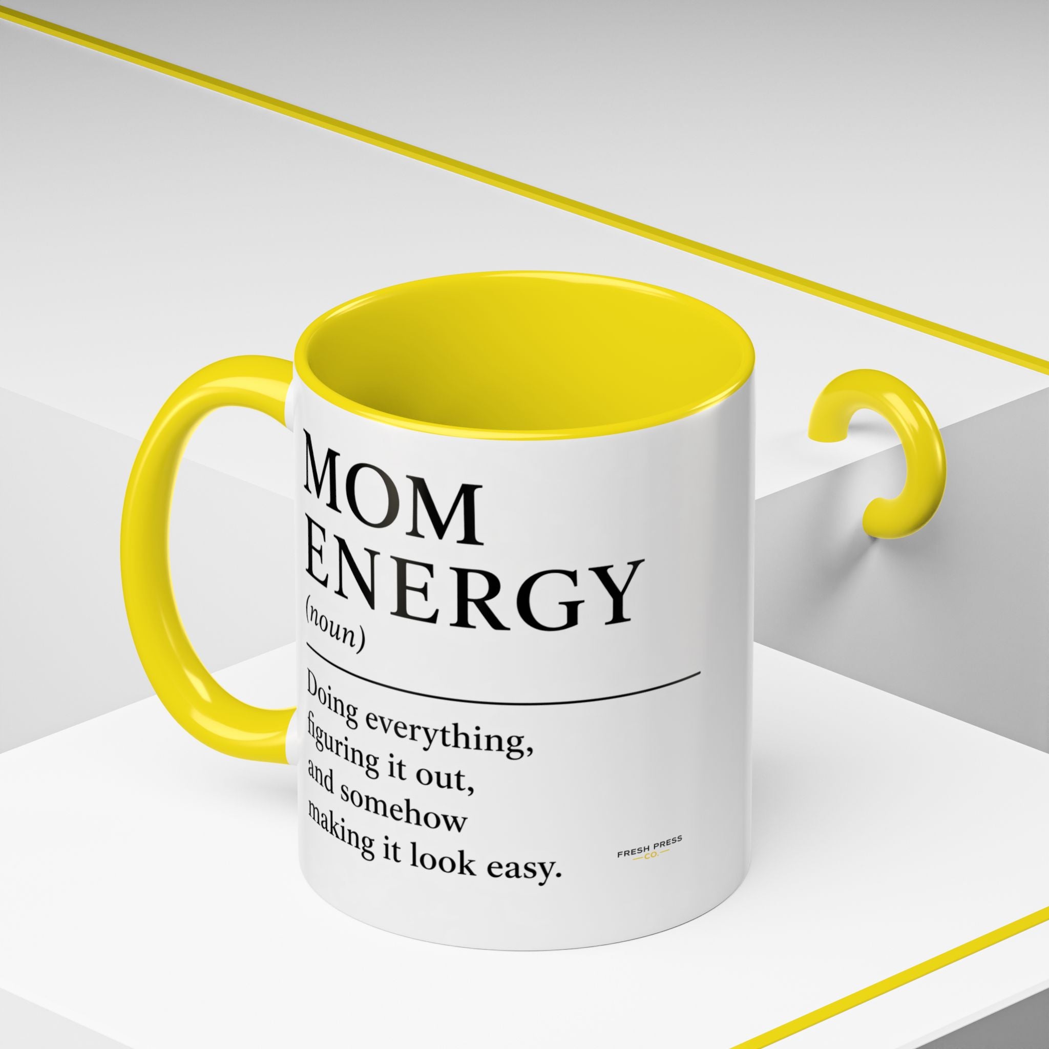 "Mom Energy" Coffee Mug —  Accent Mug (11/15oz)