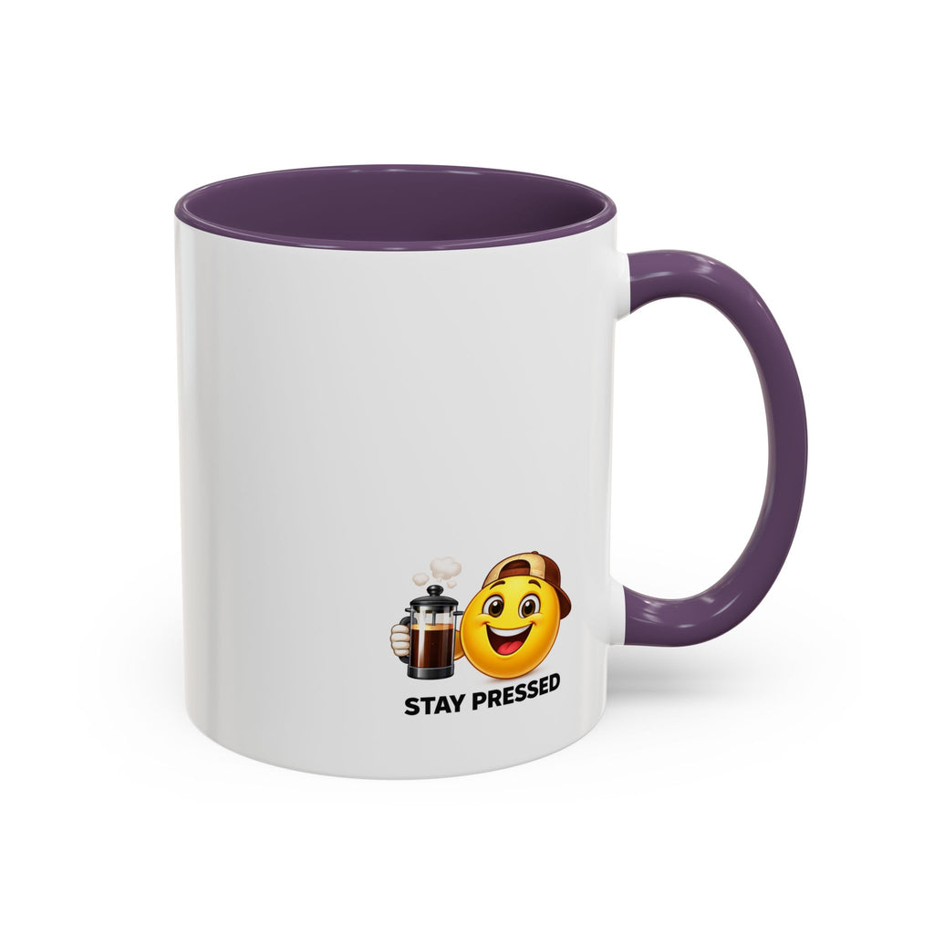 "I Reheat This Four Times A Day" Coffee Mug — Fun Espresso Emoji Accent Mug (11/15oz)