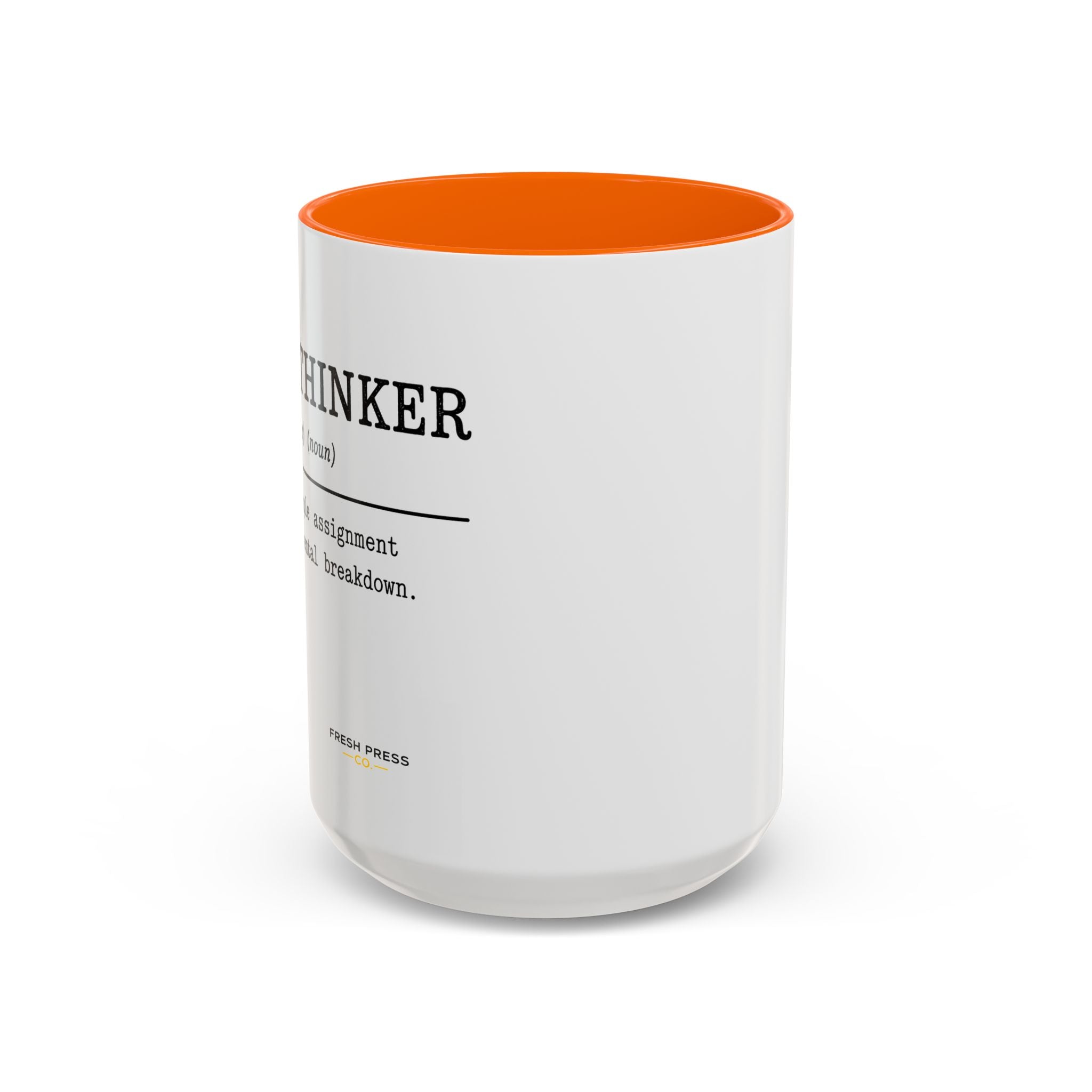 "Overthinker" Coffee Mug — Funny Accent Mug (11/15 oz)