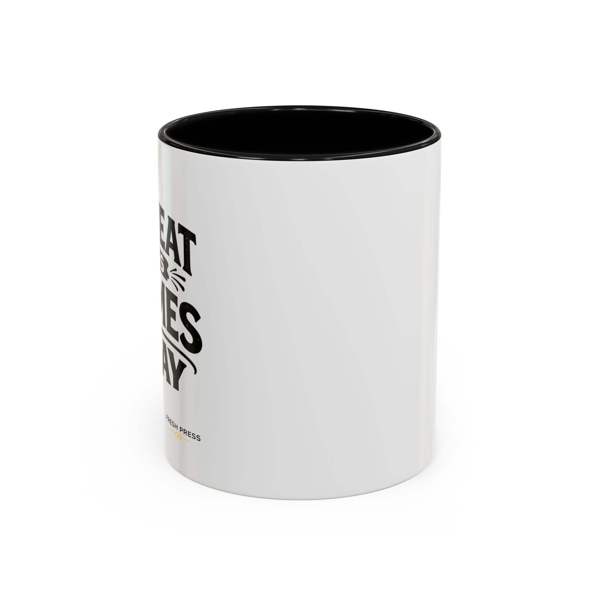 "I Reheat This Four Times A Day" Coffee Mug — Fun Espresso Emoji Accent Mug (11/15oz)