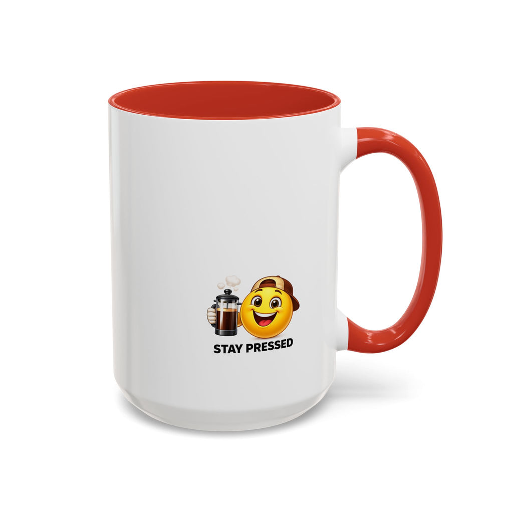 "If I Spill This We All Cry" Coffee Mug — Funny Espresso Emoji Accent Mug (11/15oz)