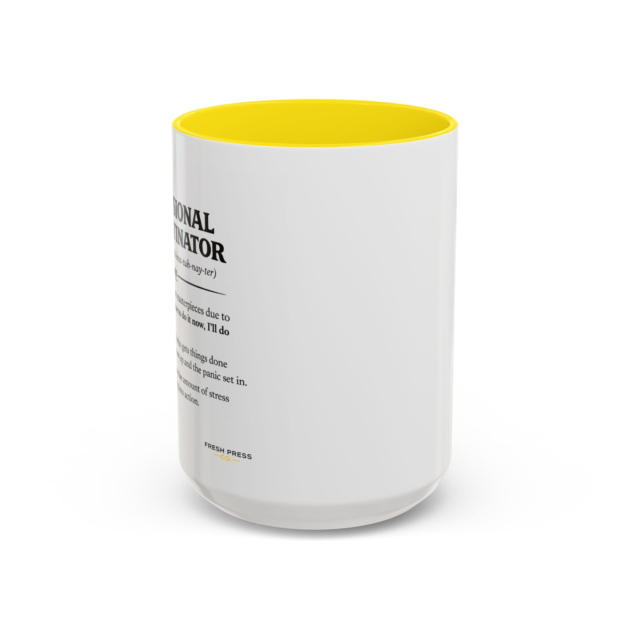 "Professional Procrastinator" Coffee Mug - accent Mug (11/15 oz)