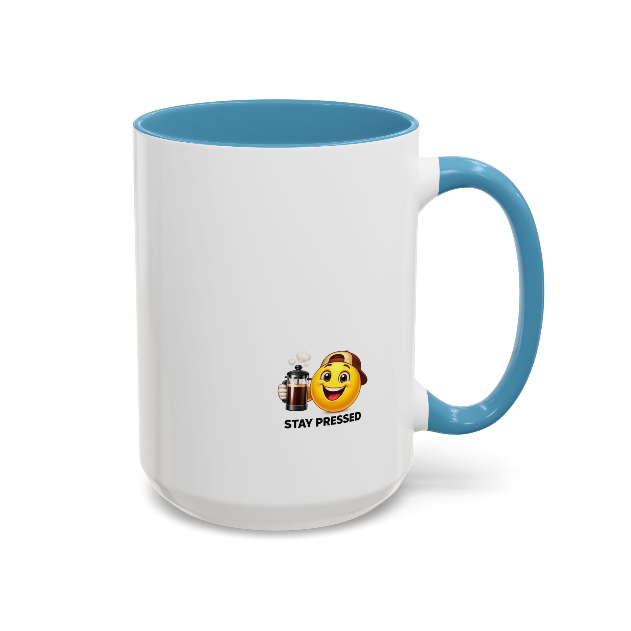 "I almost quit this job everyday" Espresso Mug — Funny Coffee Emoji Accent Mug (11/15 oz)