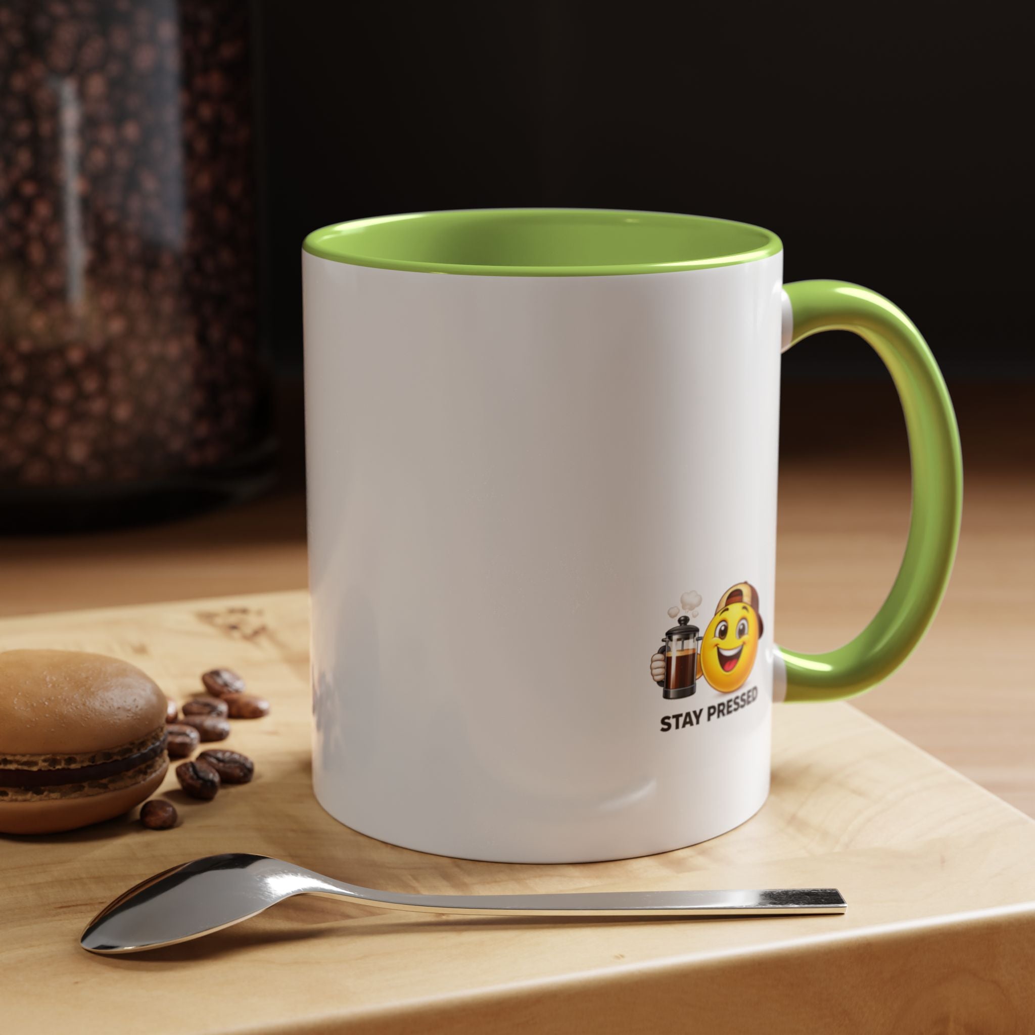 "I almost quit this job everyday" Espresso Mug — Funny Coffee Emoji Accent Mug (11/15 oz)