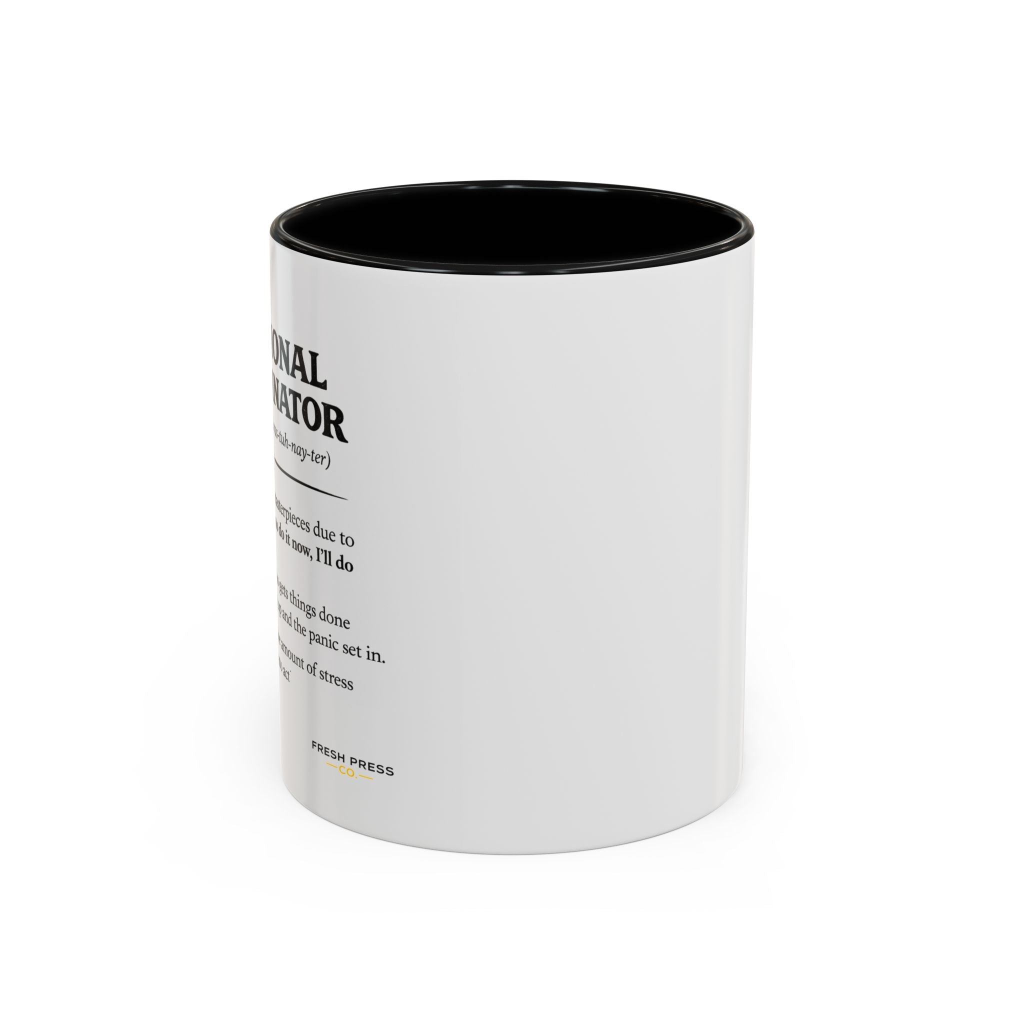"Professional Procrastinator" Coffee Mug - accent Mug (11/15 oz)