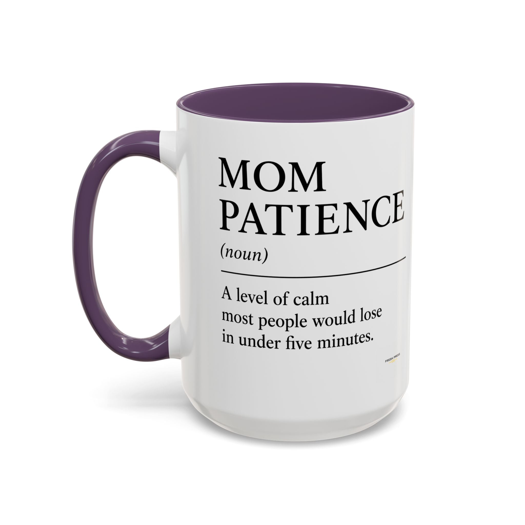 Stay Pressed Coffee Mug — Funny Espresso Emoji Accent Ceramic Mug (11/15oz)