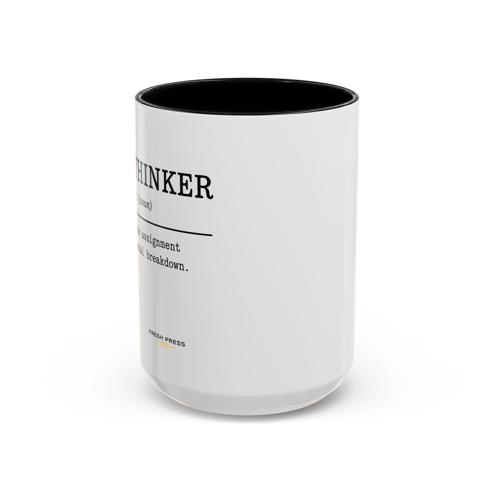 "Overthinker" Coffee Mug — Funny Accent Mug (11/15 oz)