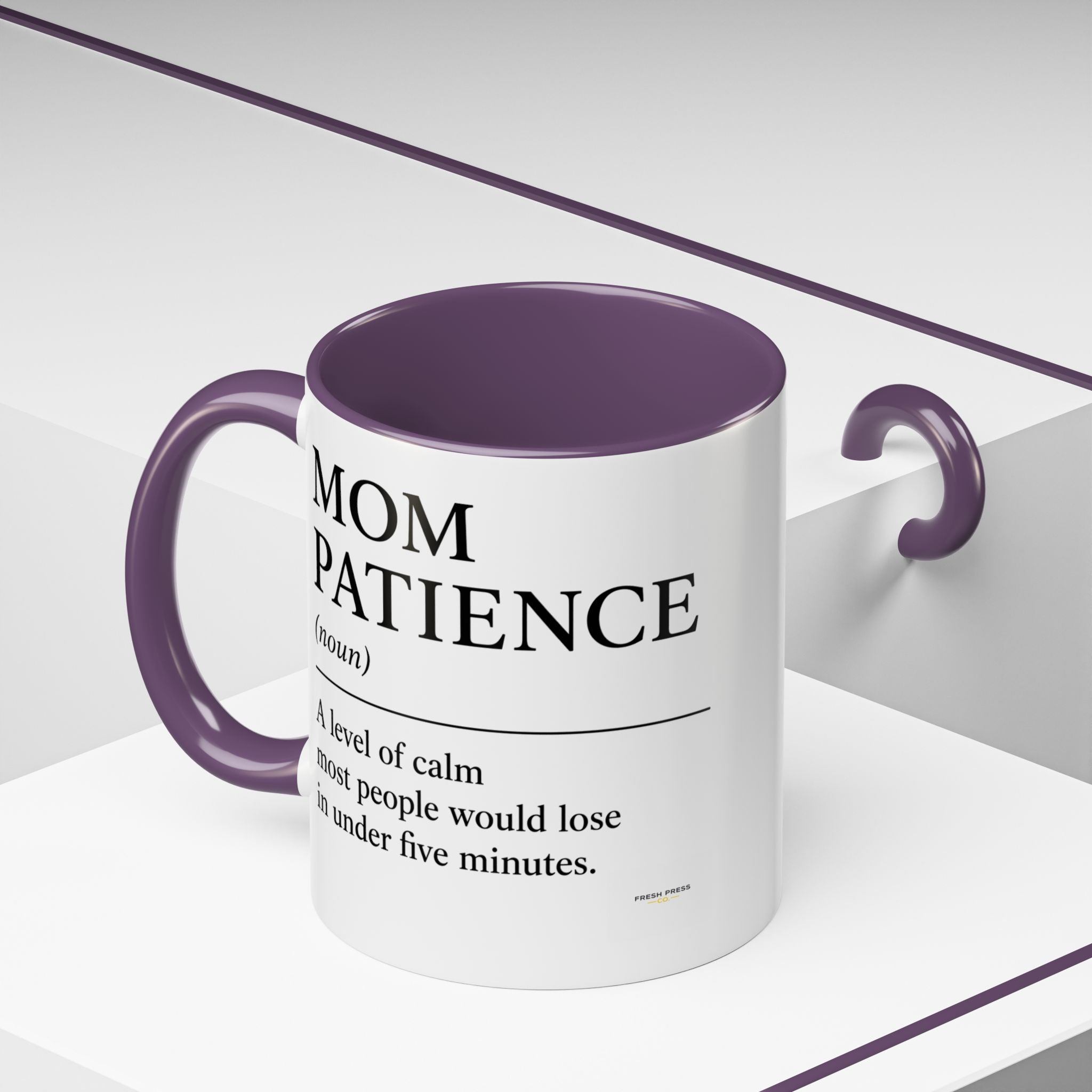 Stay Pressed Coffee Mug — Funny Espresso Emoji Accent Ceramic Mug (11/15oz)