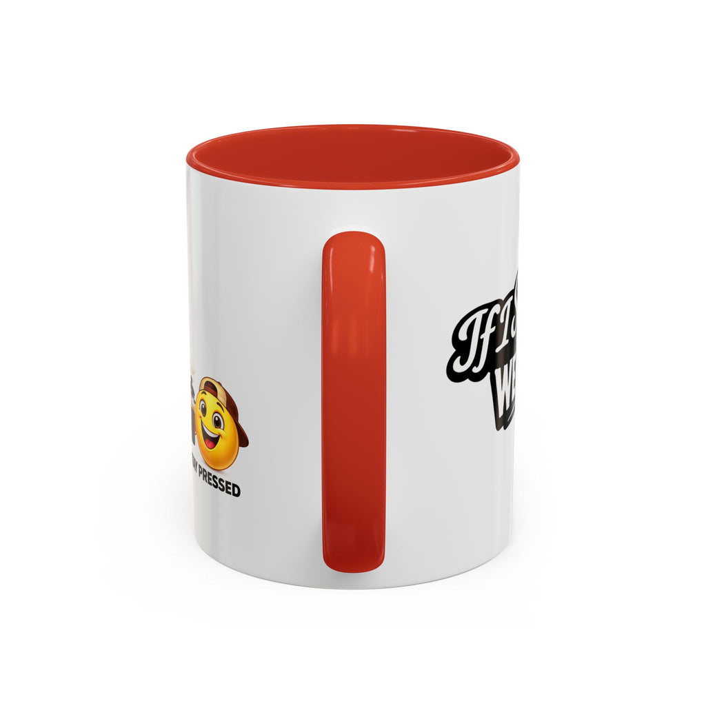 "If I Spill This We All Cry" Coffee Mug — Funny Espresso Emoji Accent Mug (11/15oz)