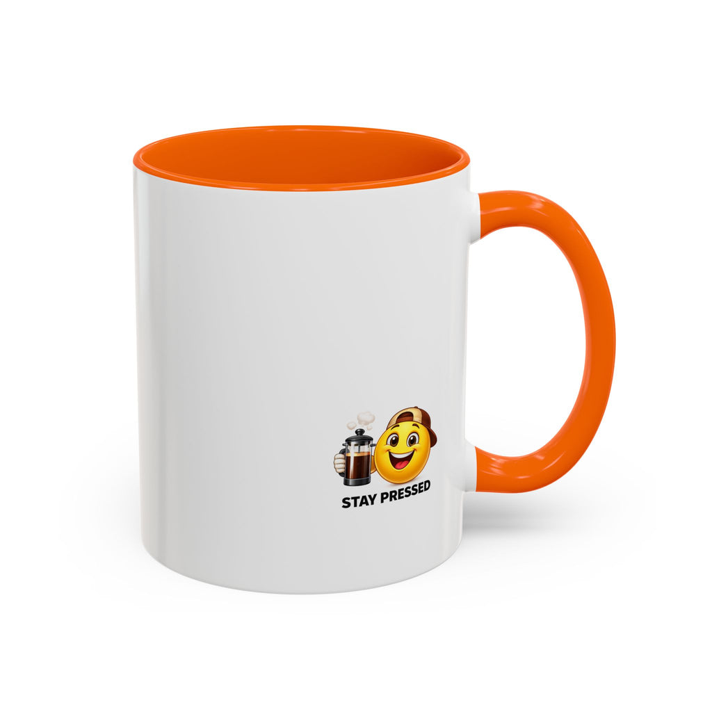 "I almost quit this job everyday" Espresso Mug — Funny Coffee Emoji Accent Mug (11/15 oz)
