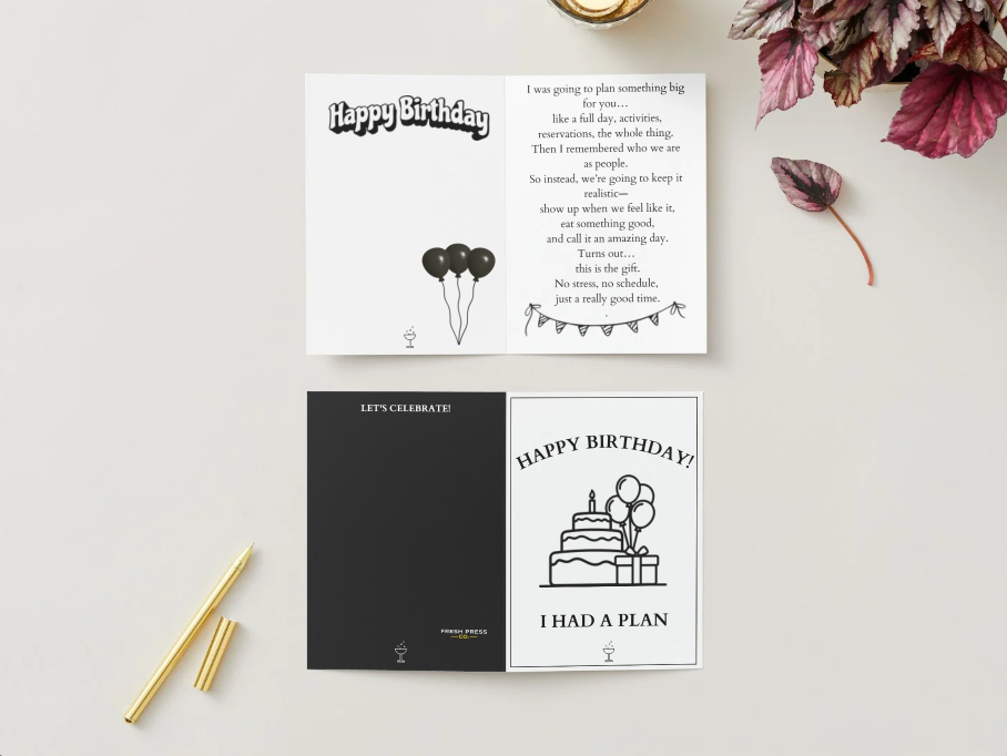 Funny Birthday Card (Digital Download) – This Is The Gift (Folded Card)