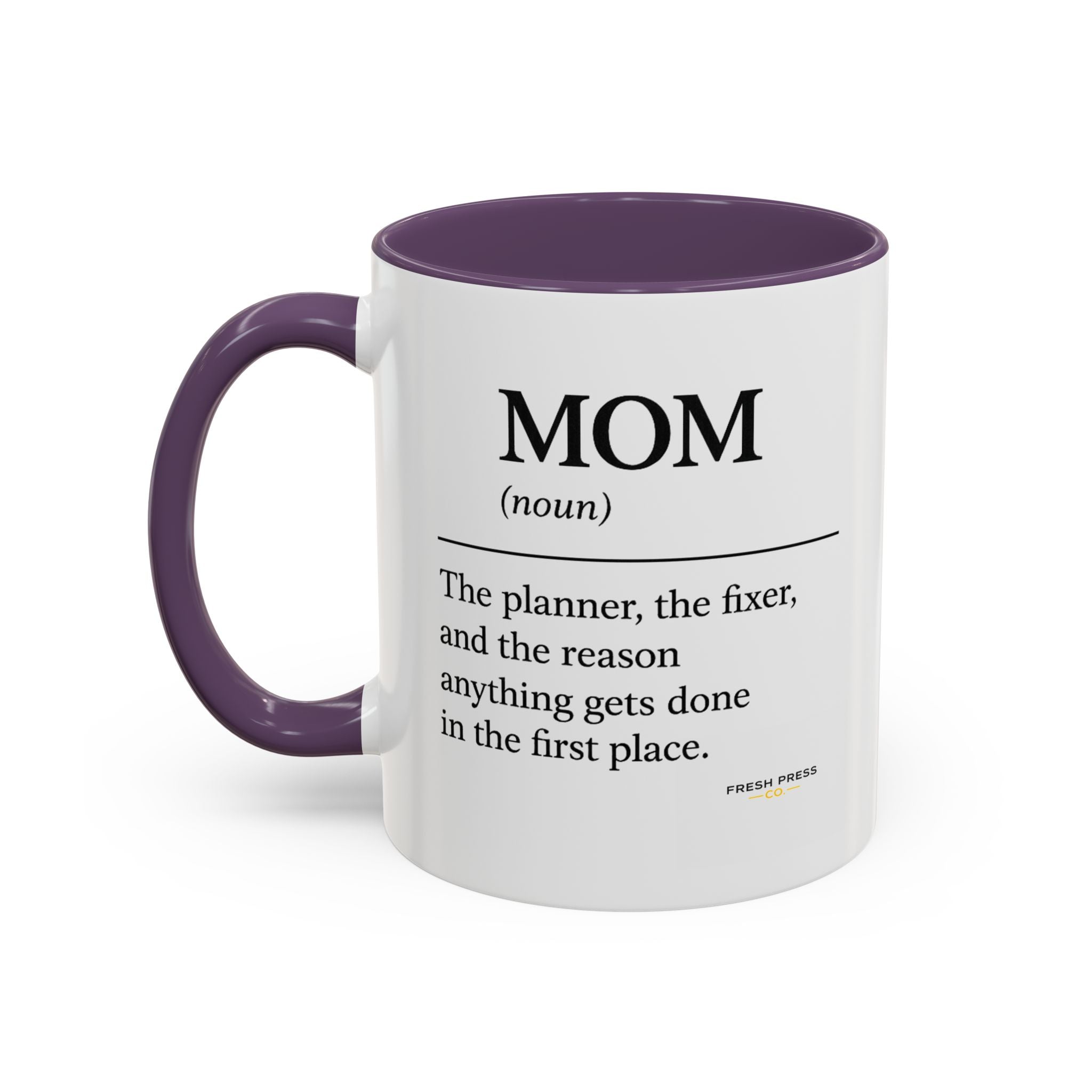 "Mom" Coffee Mug - Accent Mug (11/15oz)
