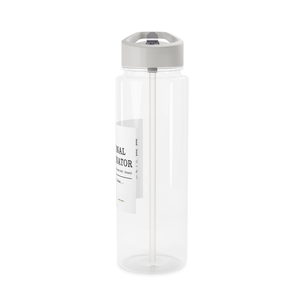 “Professional Procrastinator” Clear Tritan Bottle with Straw (Funny Desk Gift)