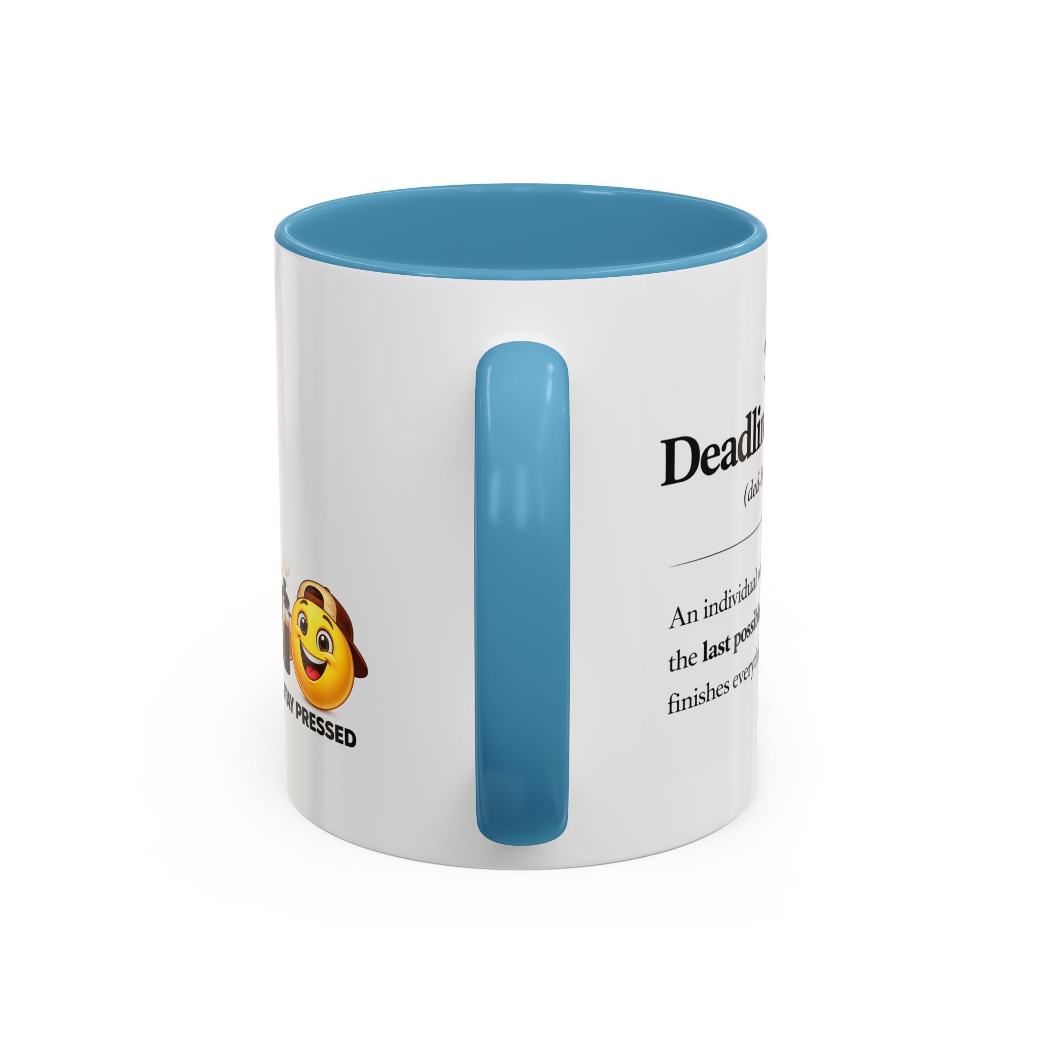 "The Deadline Sprinter" Coffee Mug — Funny Espresso Barista Accent Mug (11/15oz)