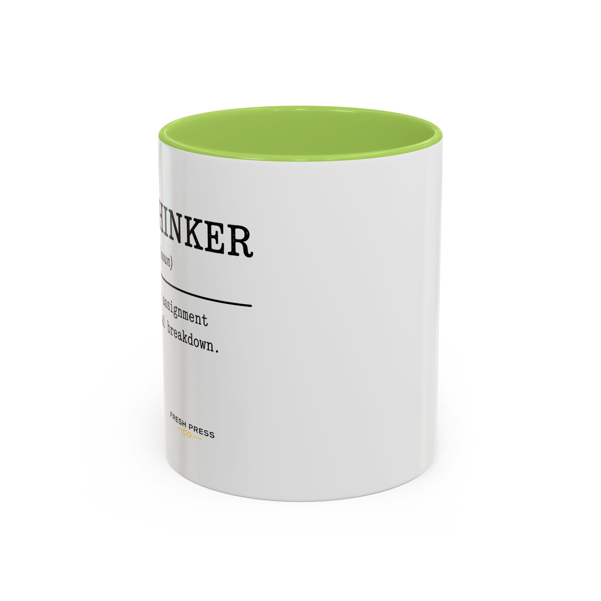 "Overthinker" Coffee Mug — Funny Accent Mug (11/15 oz)