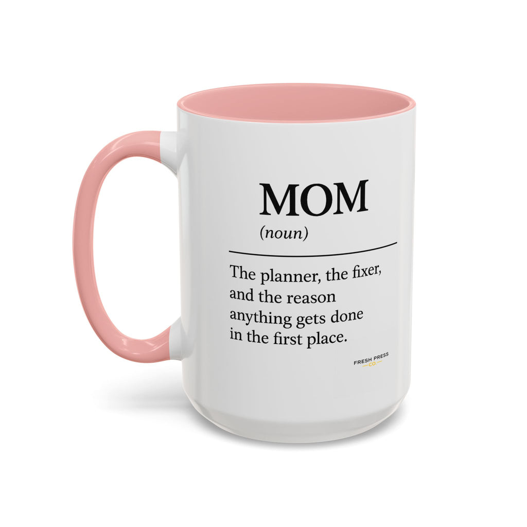 "Mom" Coffee Mug - Accent Mug (11/15oz)