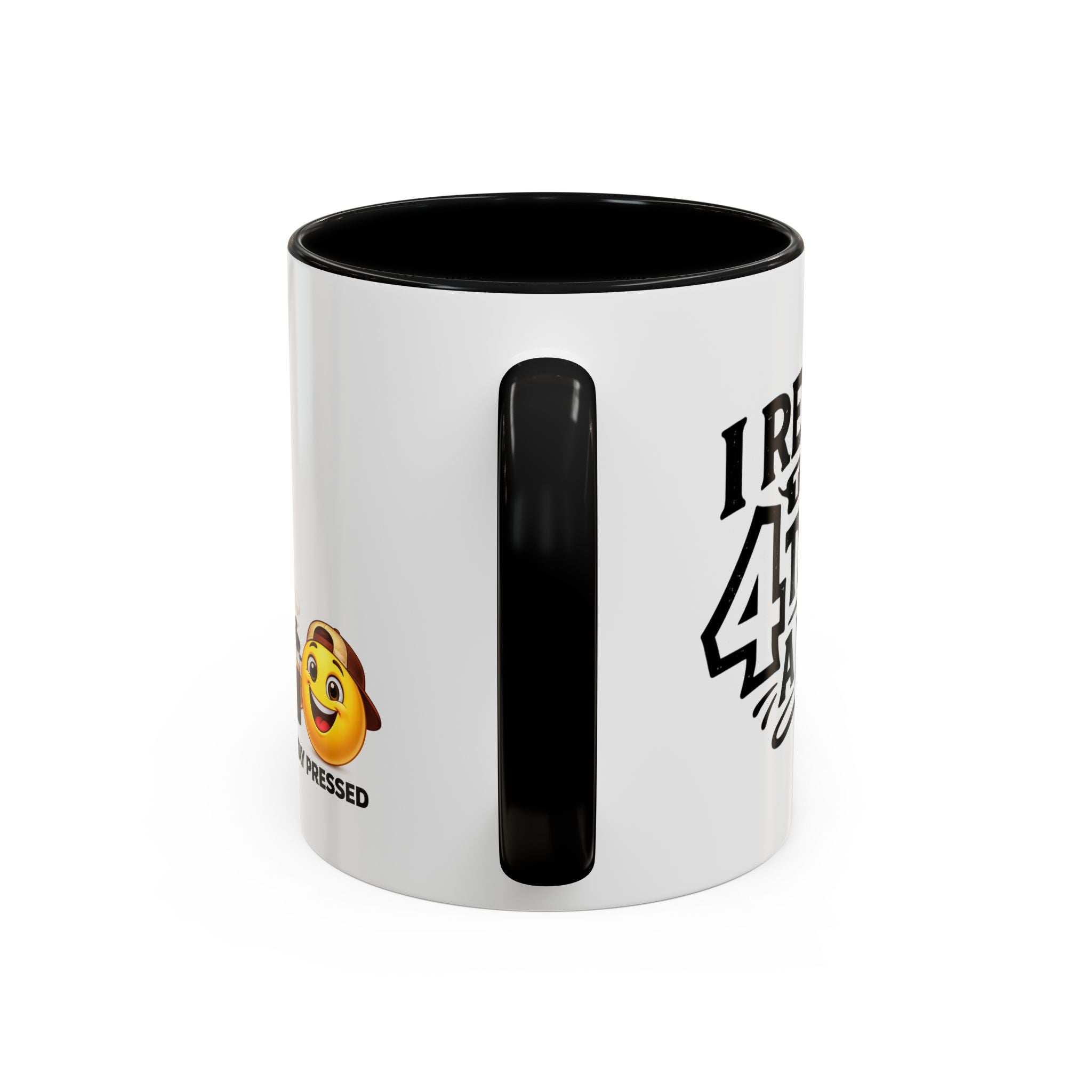 "I Reheat This Four Times A Day" Coffee Mug — Fun Espresso Emoji Accent Mug (11/15oz)