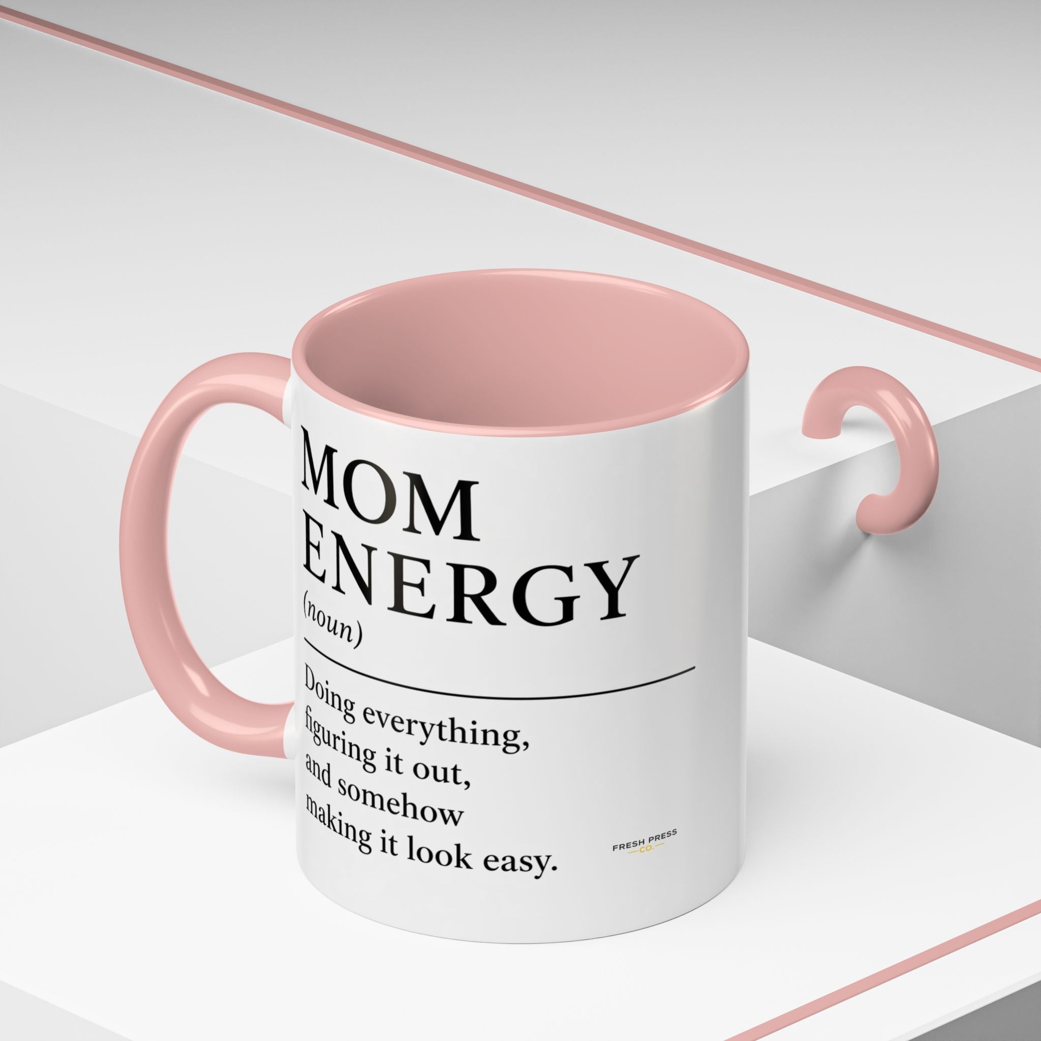 "Mom Energy" Coffee Mug —  Accent Mug (11/15oz)