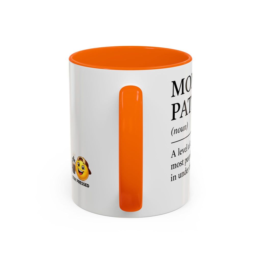 Stay Pressed Coffee Mug — Funny Espresso Emoji Accent Ceramic Mug (11/15oz)