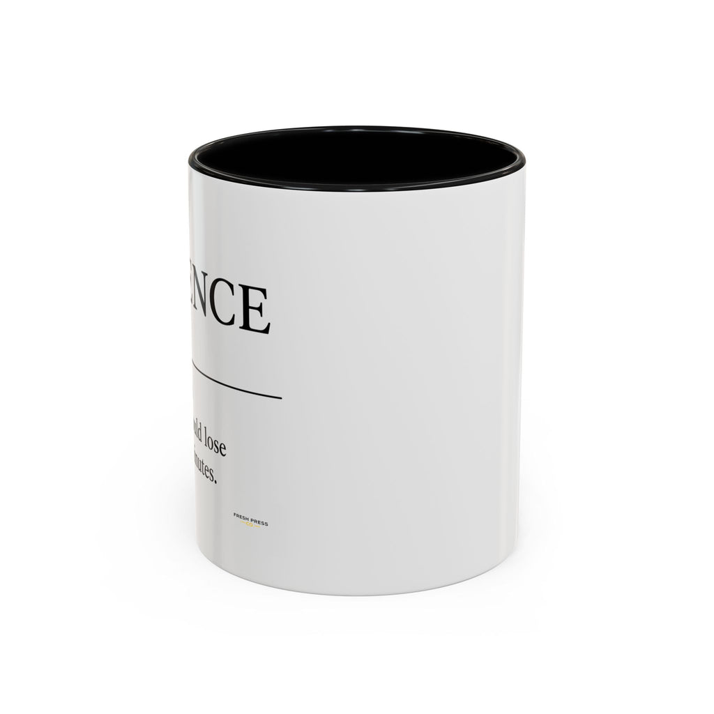 Stay Pressed Coffee Mug — Funny Espresso Emoji Accent Ceramic Mug (11/15oz)