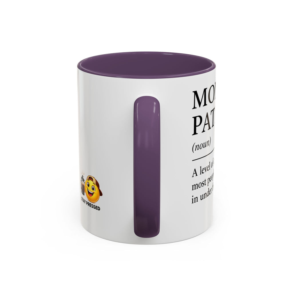 Stay Pressed Coffee Mug — Funny Espresso Emoji Accent Ceramic Mug (11/15oz)