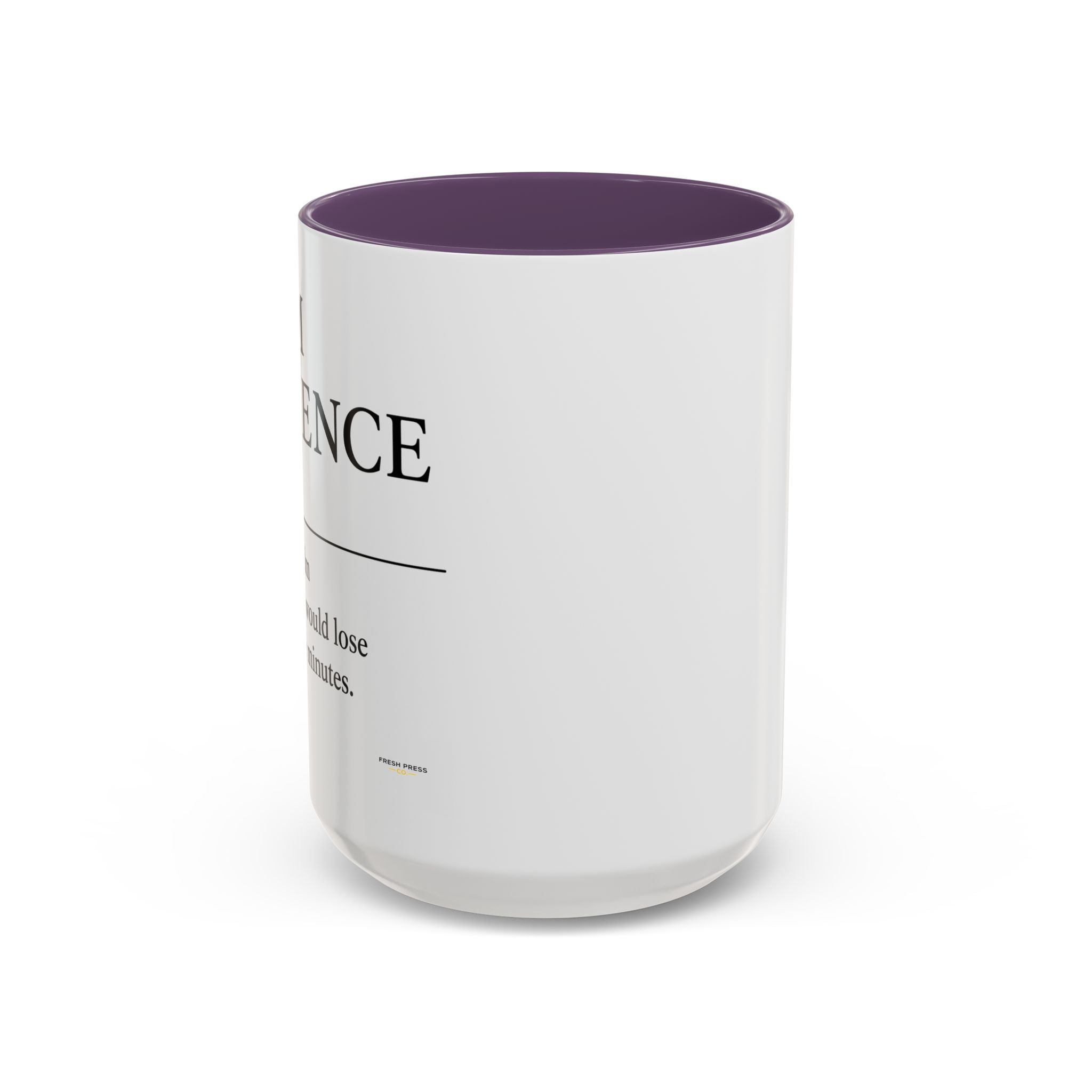 Stay Pressed Coffee Mug — Funny Espresso Emoji Accent Ceramic Mug (11/15oz)