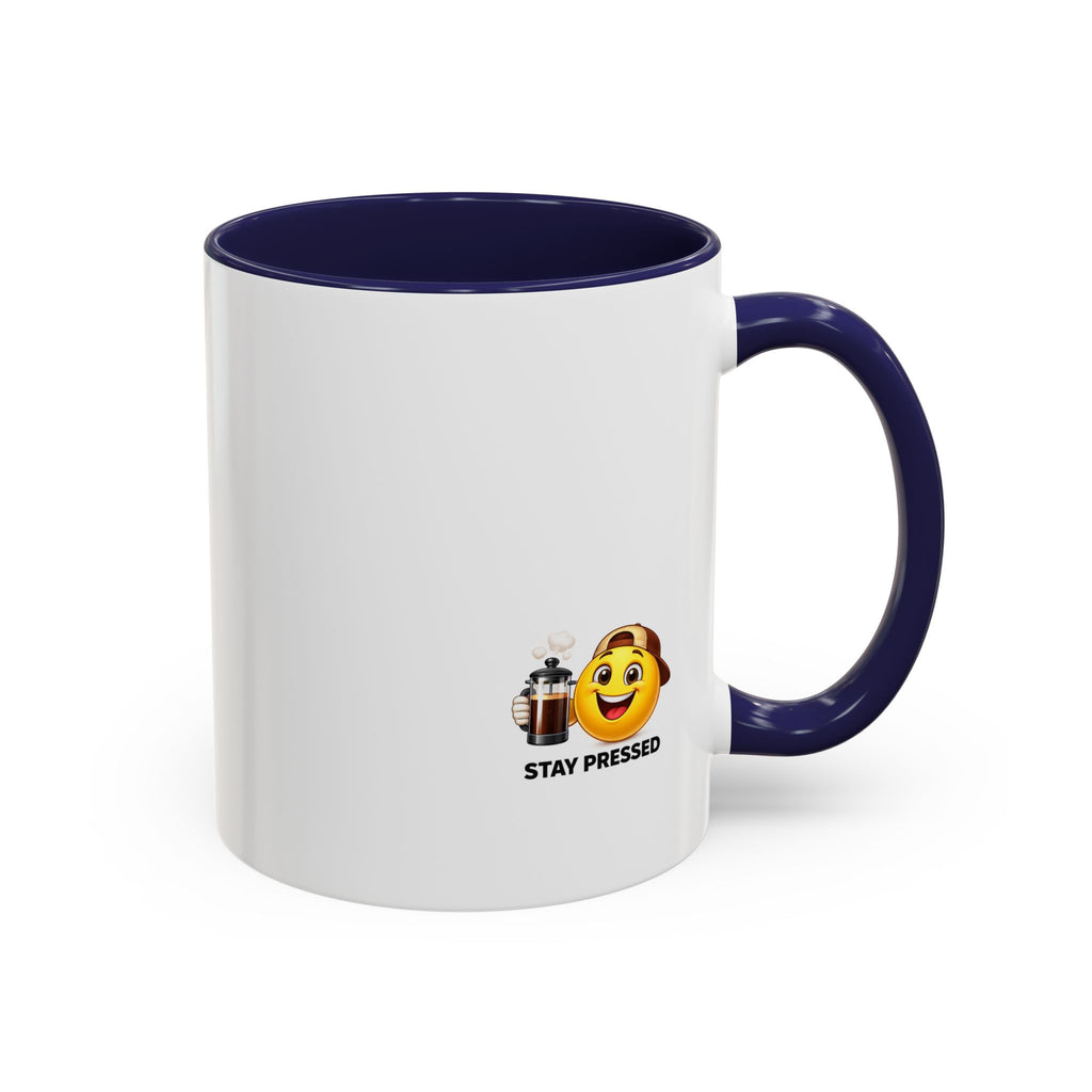 "I almost quit this job everyday" Espresso Mug — Funny Coffee Emoji Accent Mug (11/15 oz)