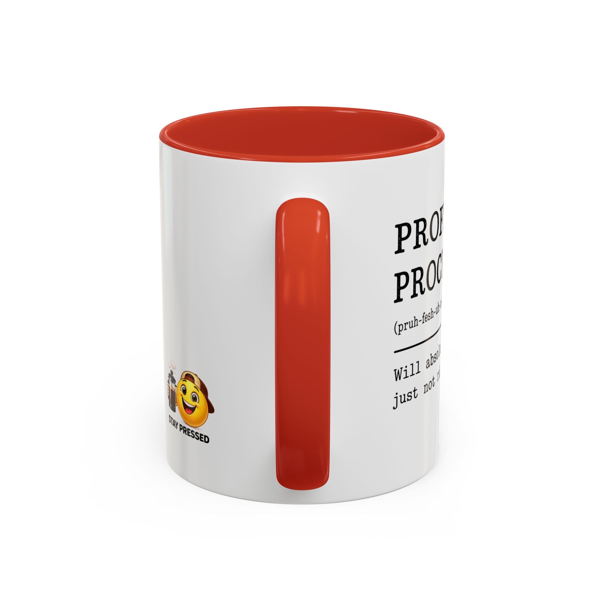 "Professional Procrastinator" Accent Coffee Mug — Funny Student Gift (11/15oz)