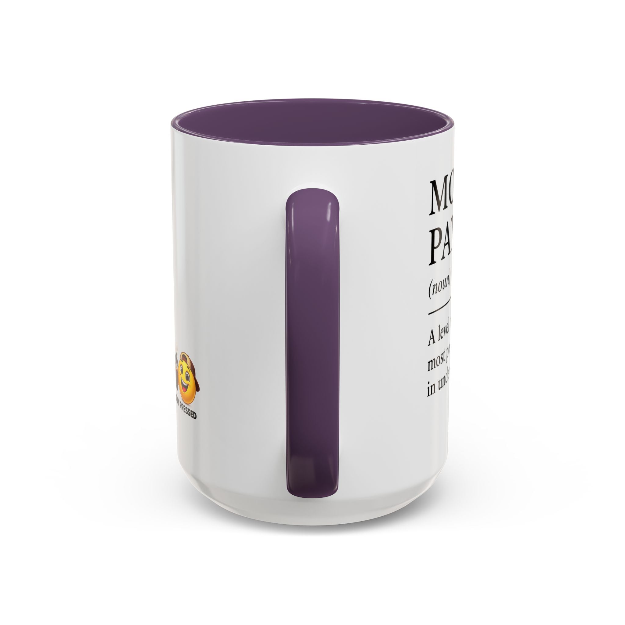 Stay Pressed Coffee Mug — Funny Espresso Emoji Accent Ceramic Mug (11/15oz)
