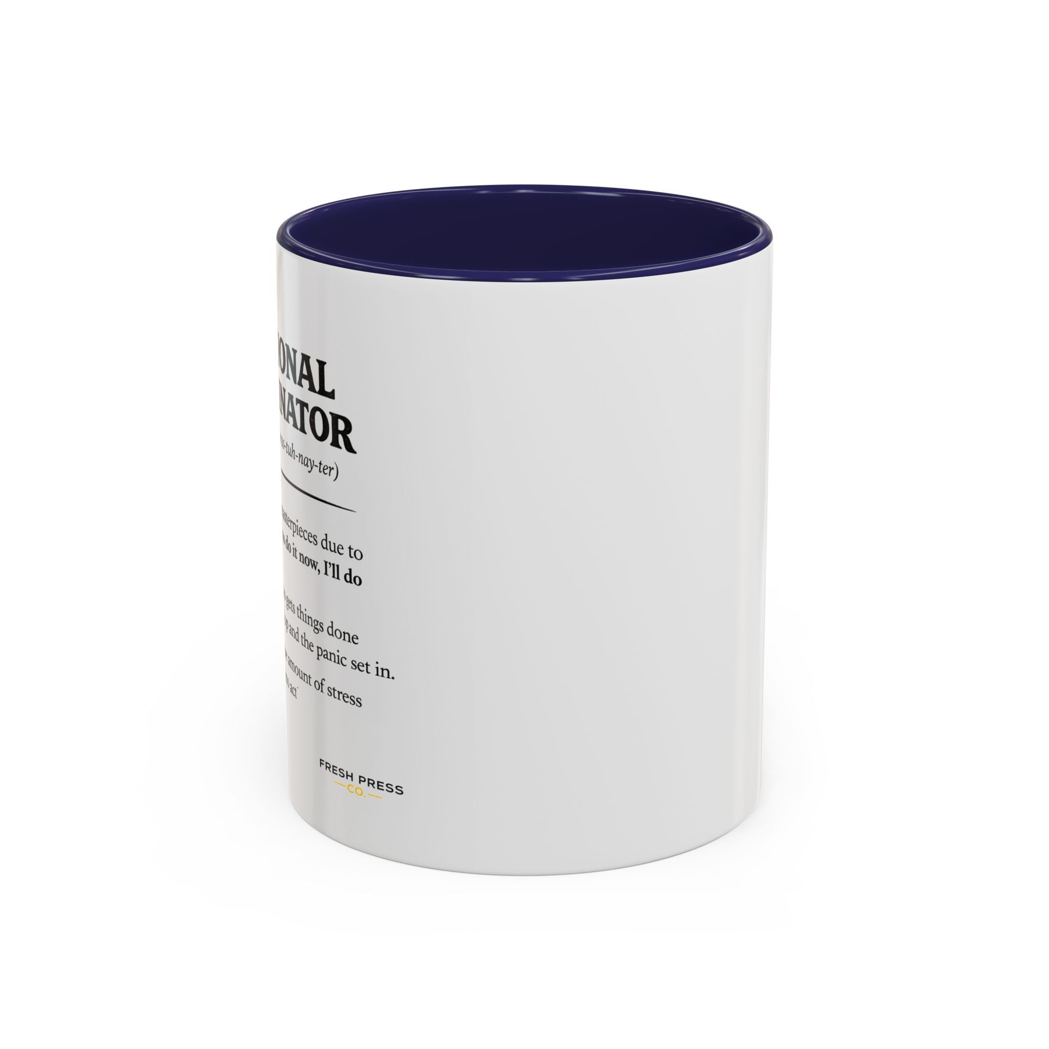 "Professional Procrastinator" Coffee Mug - accent Mug (11/15 oz)