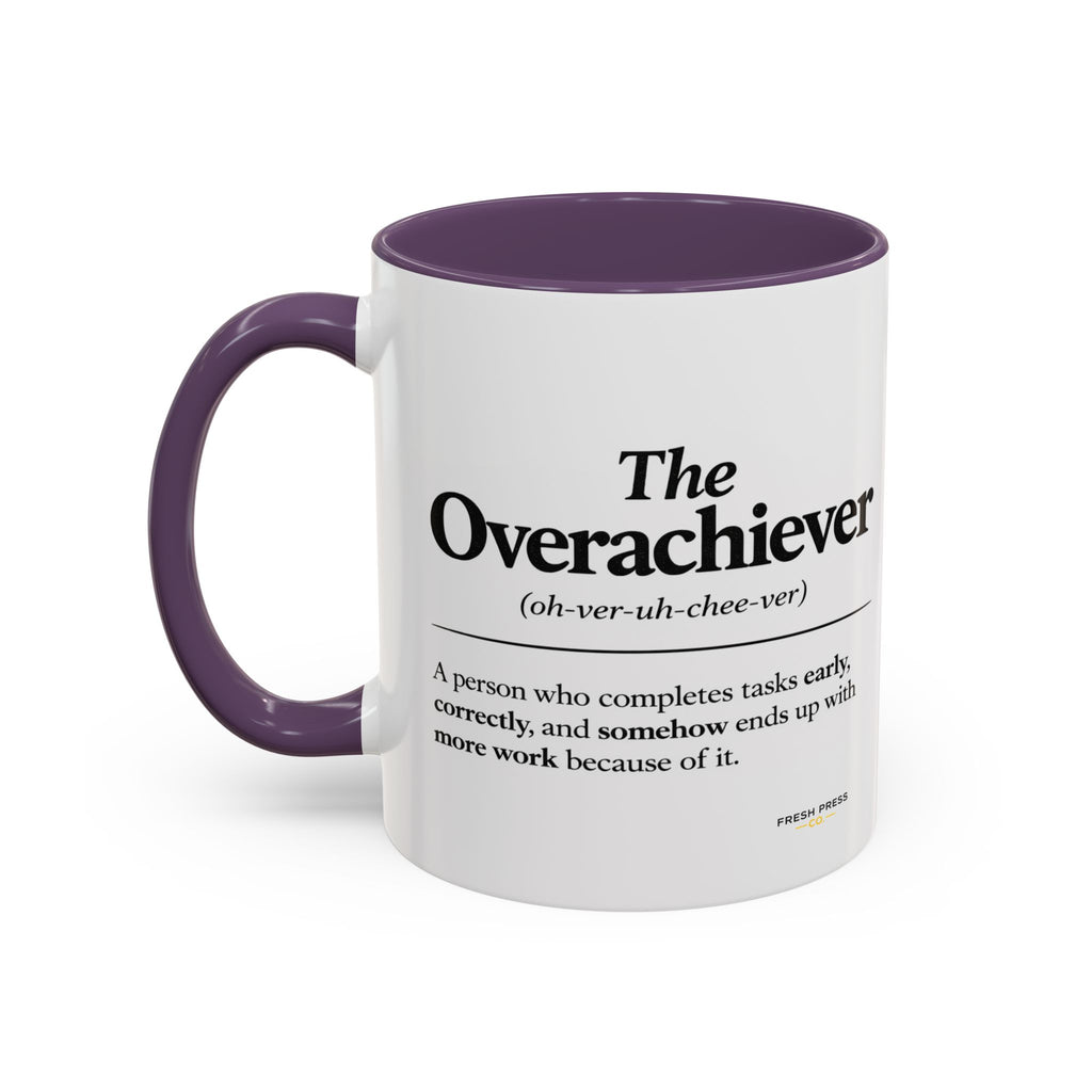 "The Overachiever" Coffee Mug - Barista Emoji Coffee Mug (11/15oz)