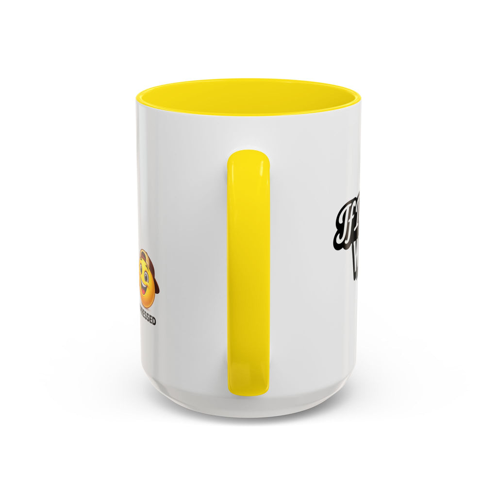 "If I Spill This We All Cry" Coffee Mug — Funny Espresso Emoji Accent Mug (11/15oz)