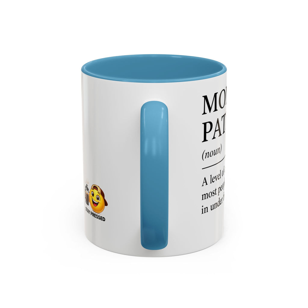 Stay Pressed Coffee Mug — Funny Espresso Emoji Accent Ceramic Mug (11/15oz)