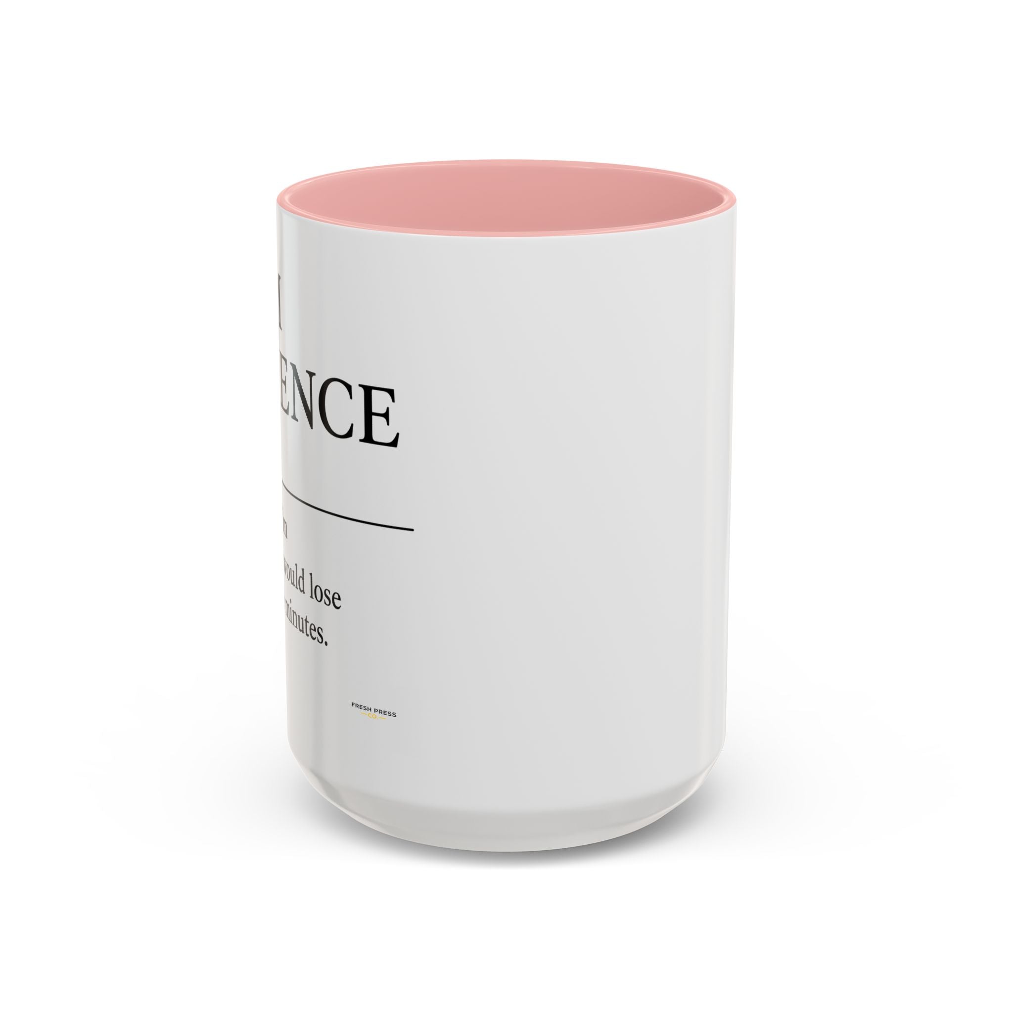 Stay Pressed Coffee Mug — Funny Espresso Emoji Accent Ceramic Mug (11/15oz)