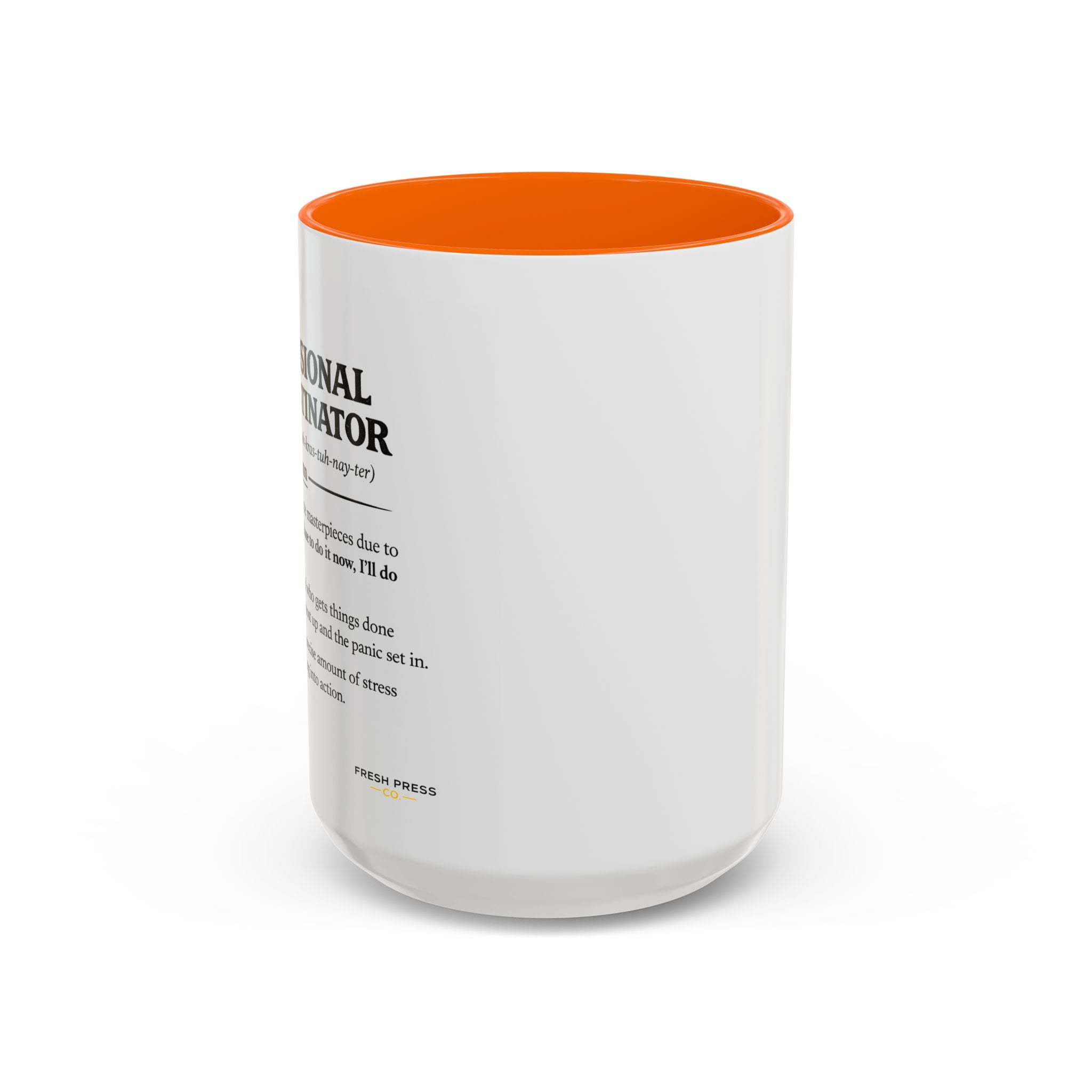 "Professional Procrastinator" Coffee Mug - accent Mug (11/15 oz)