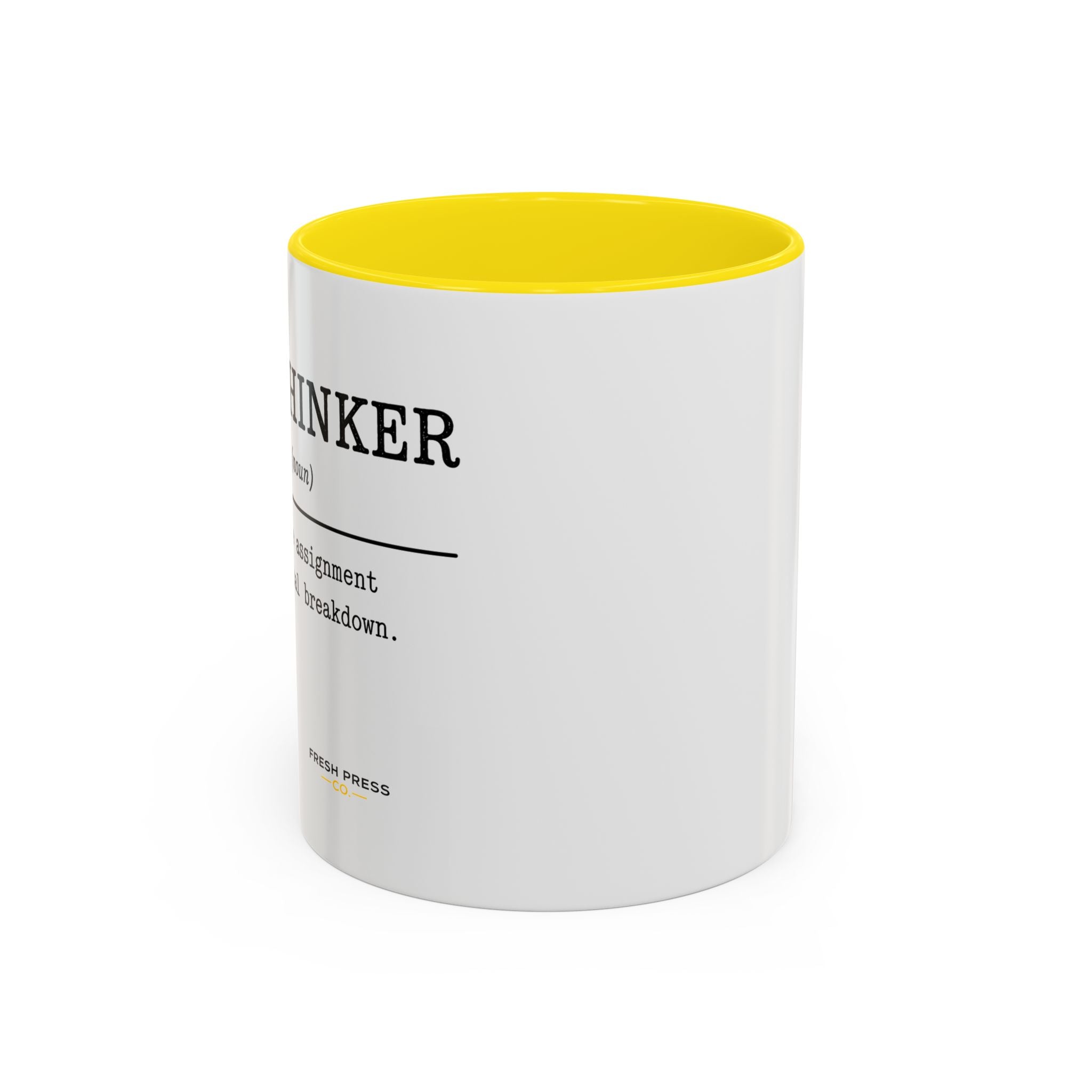 "Overthinker" Coffee Mug — Funny Accent Mug (11/15 oz)