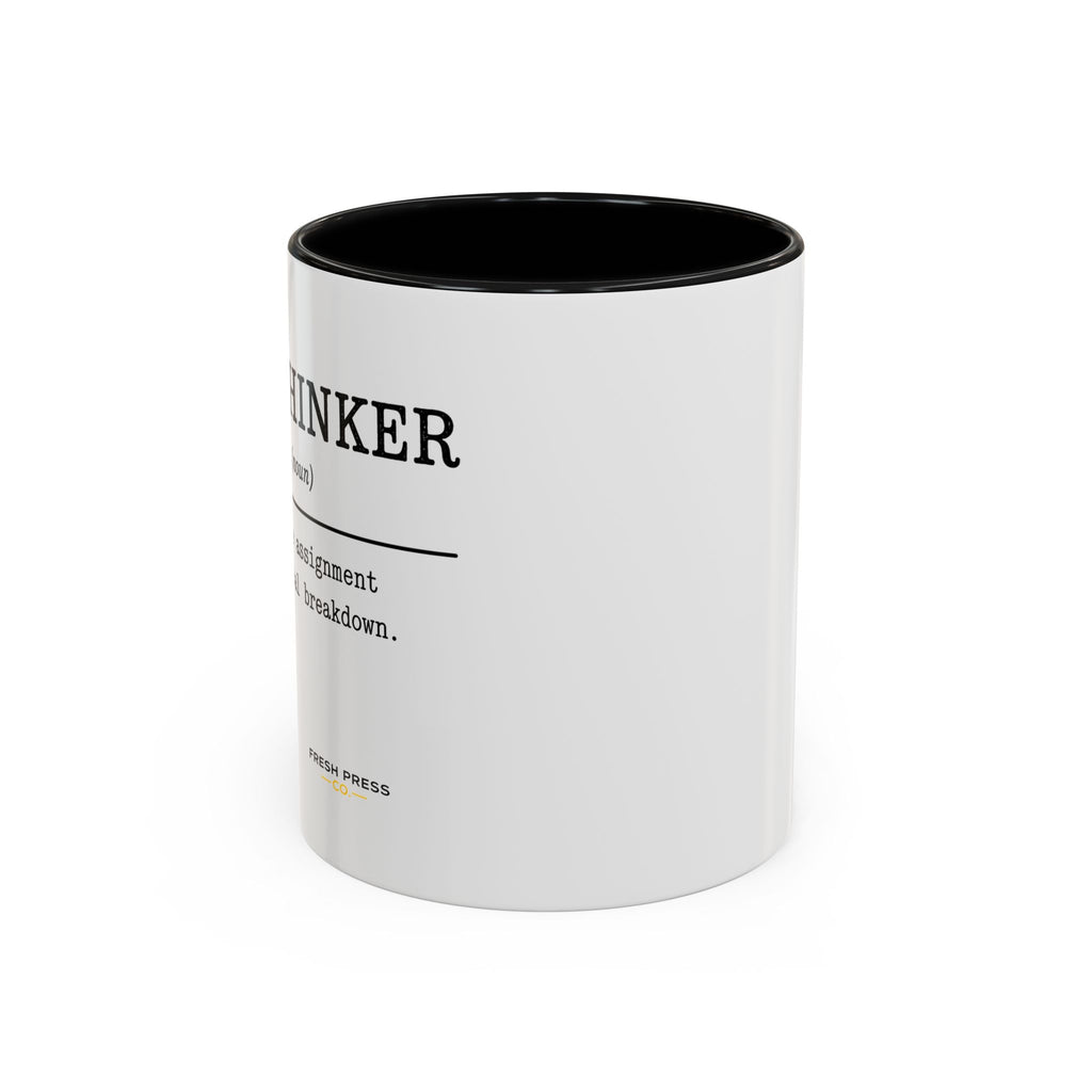 "Overthinker" Coffee Mug — Funny Accent Mug (11/15 oz)
