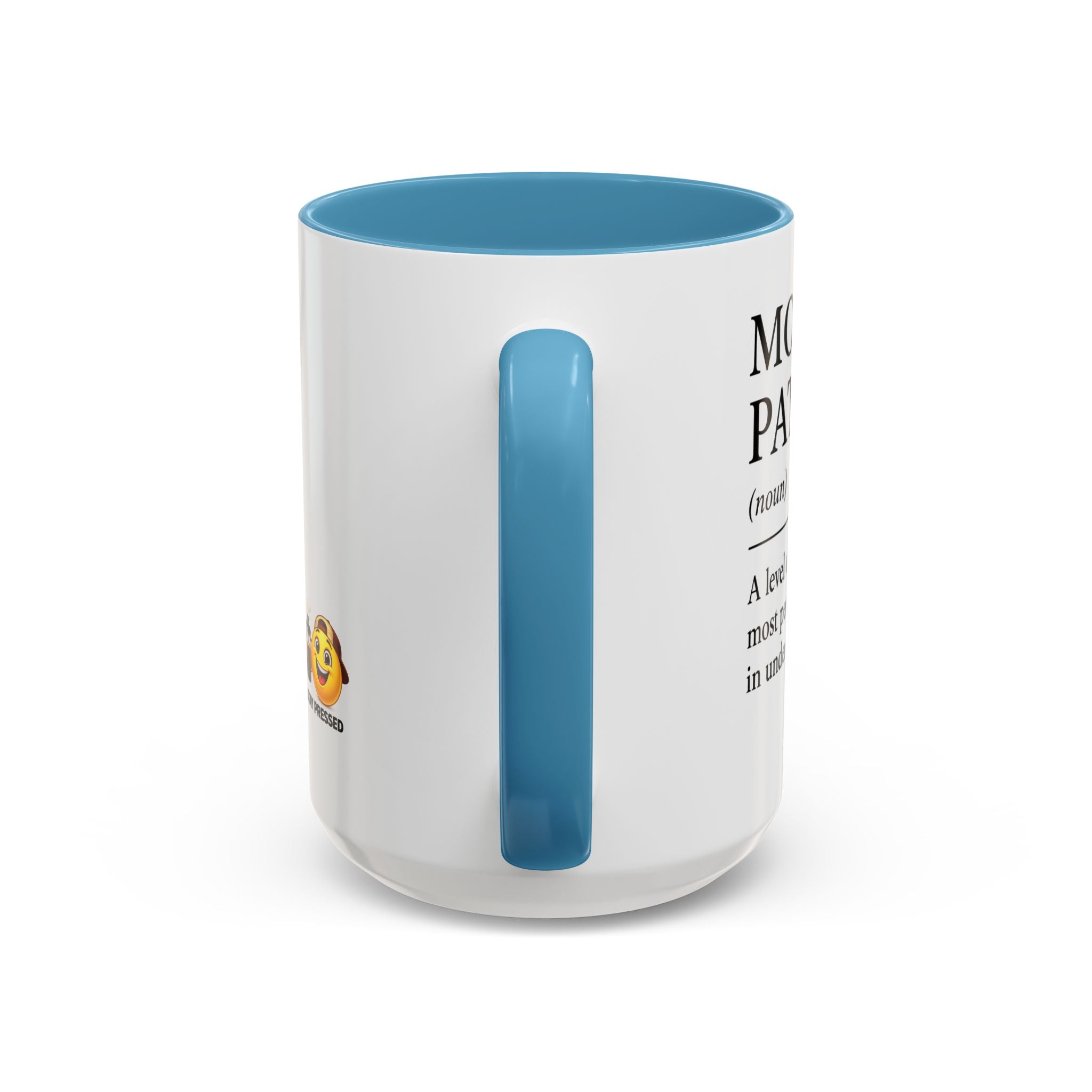Stay Pressed Coffee Mug — Funny Espresso Emoji Accent Ceramic Mug (11/15oz)