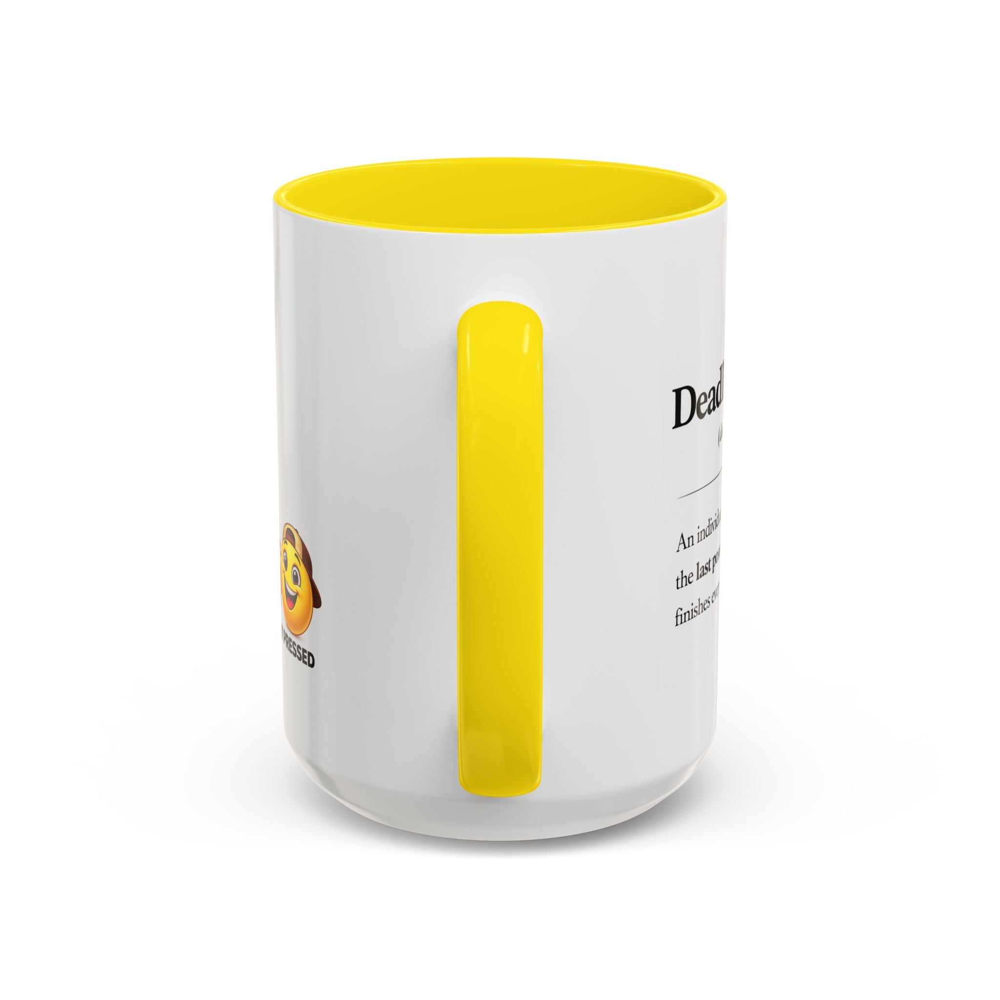 "The Deadline Sprinter" Coffee Mug — Funny Espresso Barista Accent Mug (11/15oz)