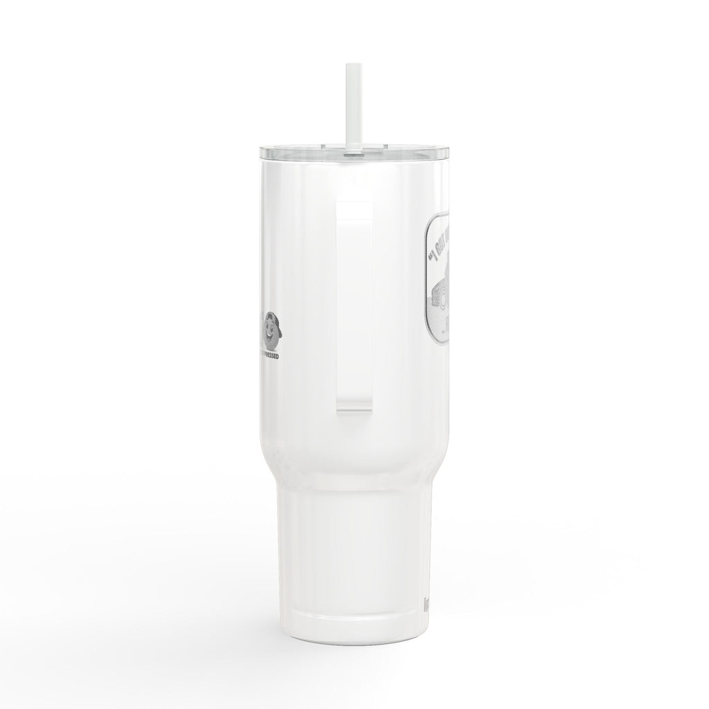 "I Got Out Of My Tesla For This?" 40oz Insulated Travel Tumbler – Engraved Car Lover Gift