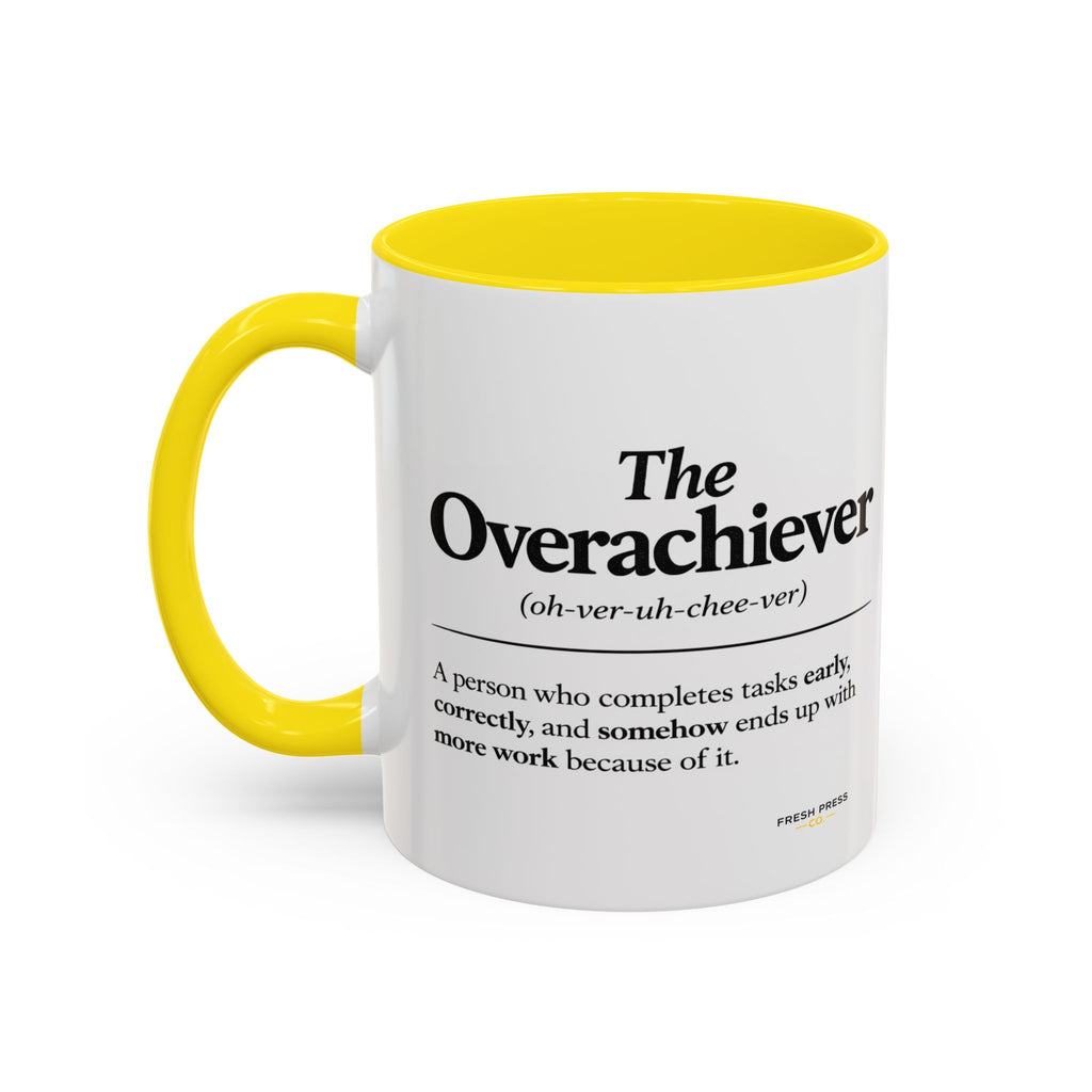 "The Overachiever" Coffee Mug - Barista Emoji Coffee Mug (11/15oz)